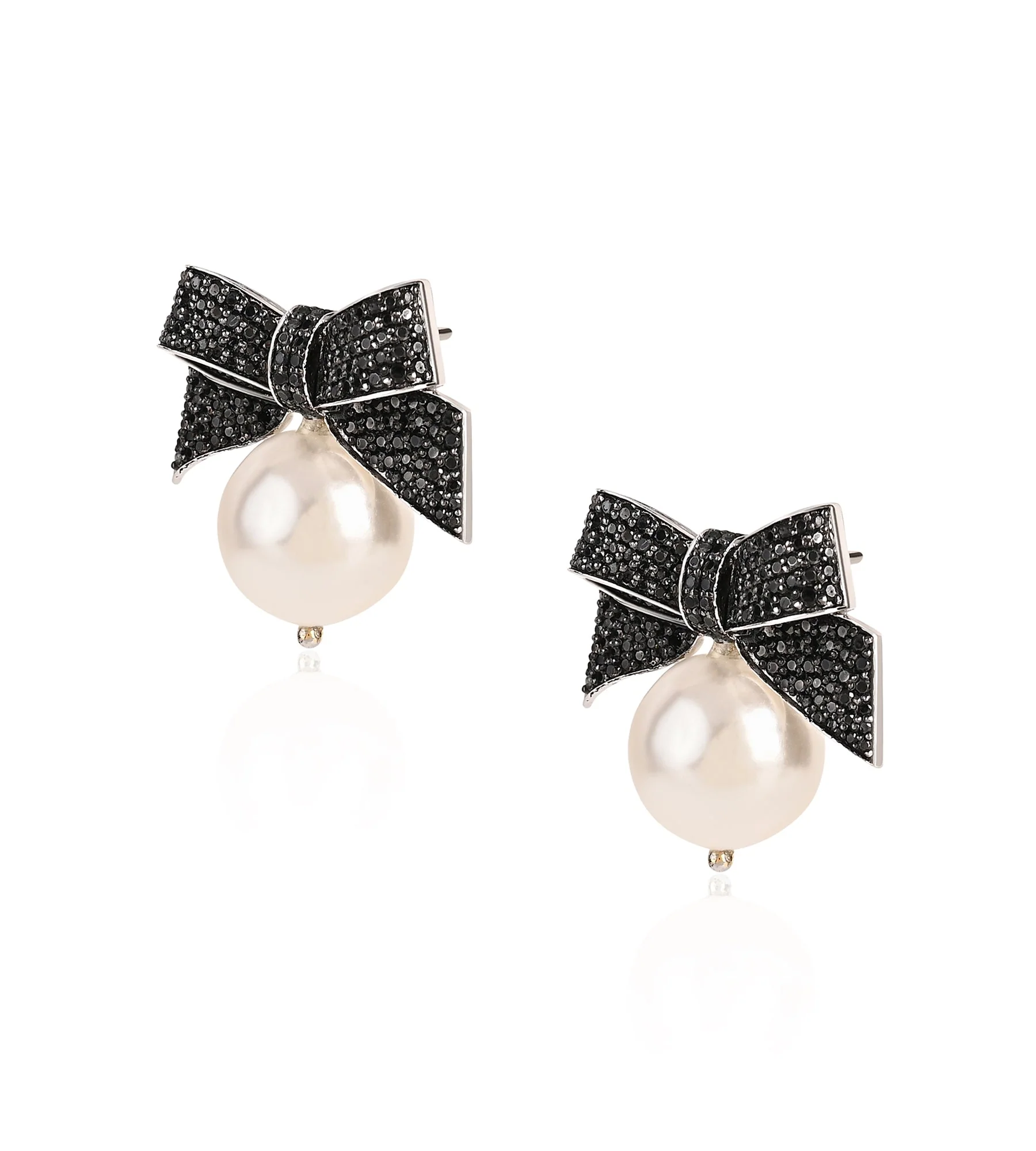 Black Tie Diamond Earrings - Image 4