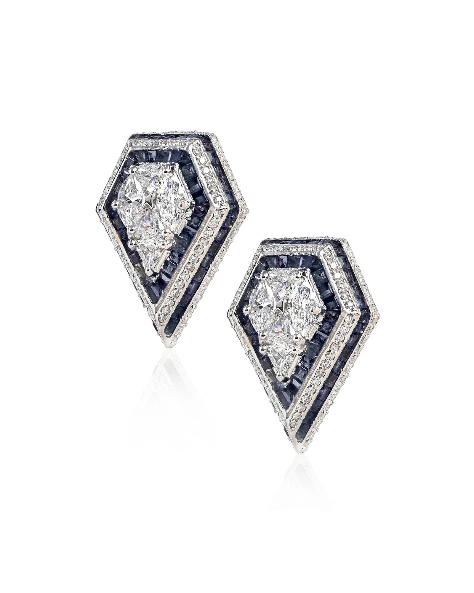 Boss Lady Earrings (Sapphires) - Image 3