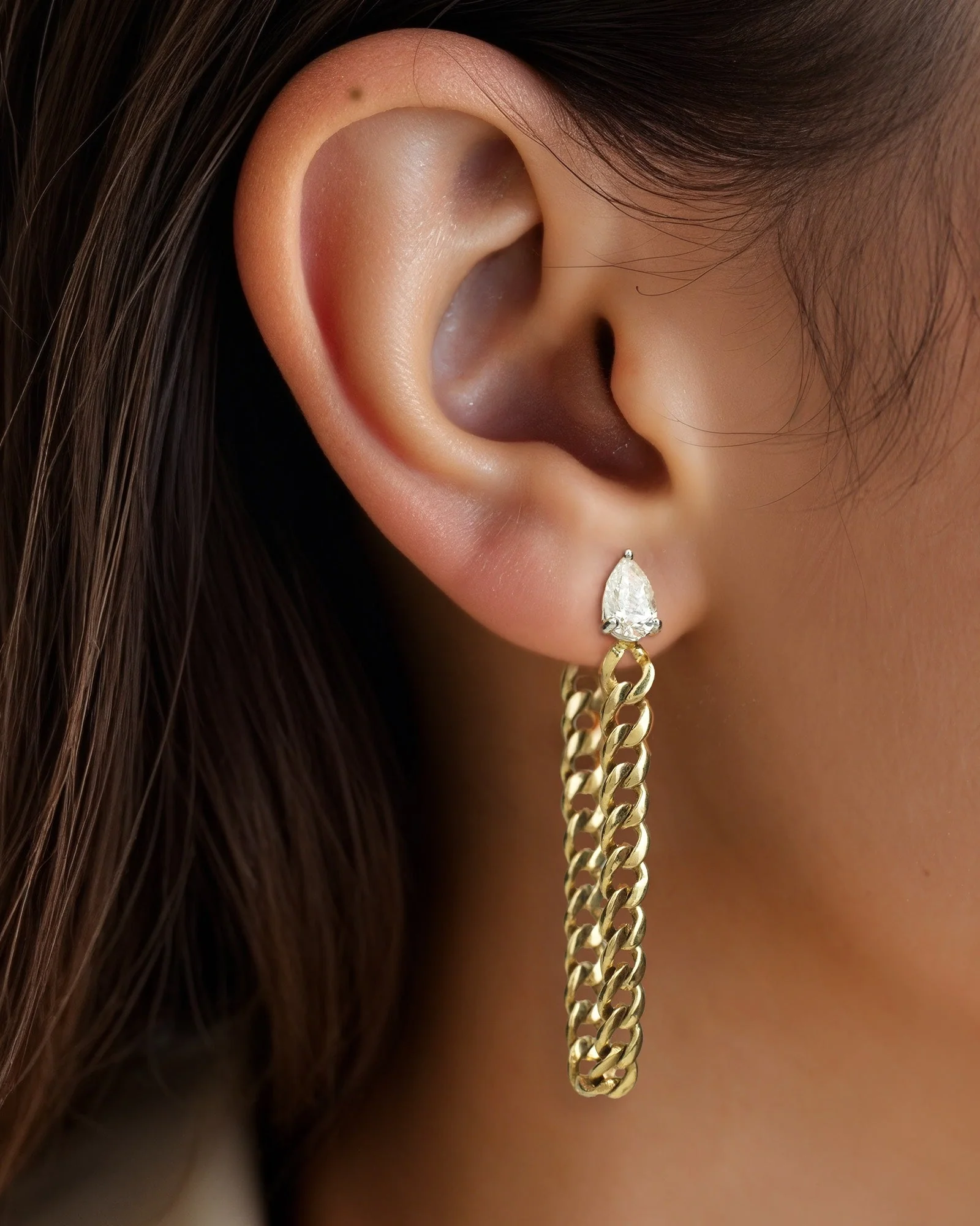 Bougie Chain Loop Earrings - Image 3