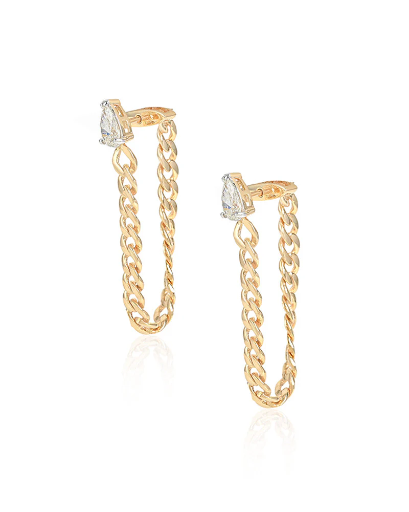 Bougie Chain Loop Earrings - Image 4