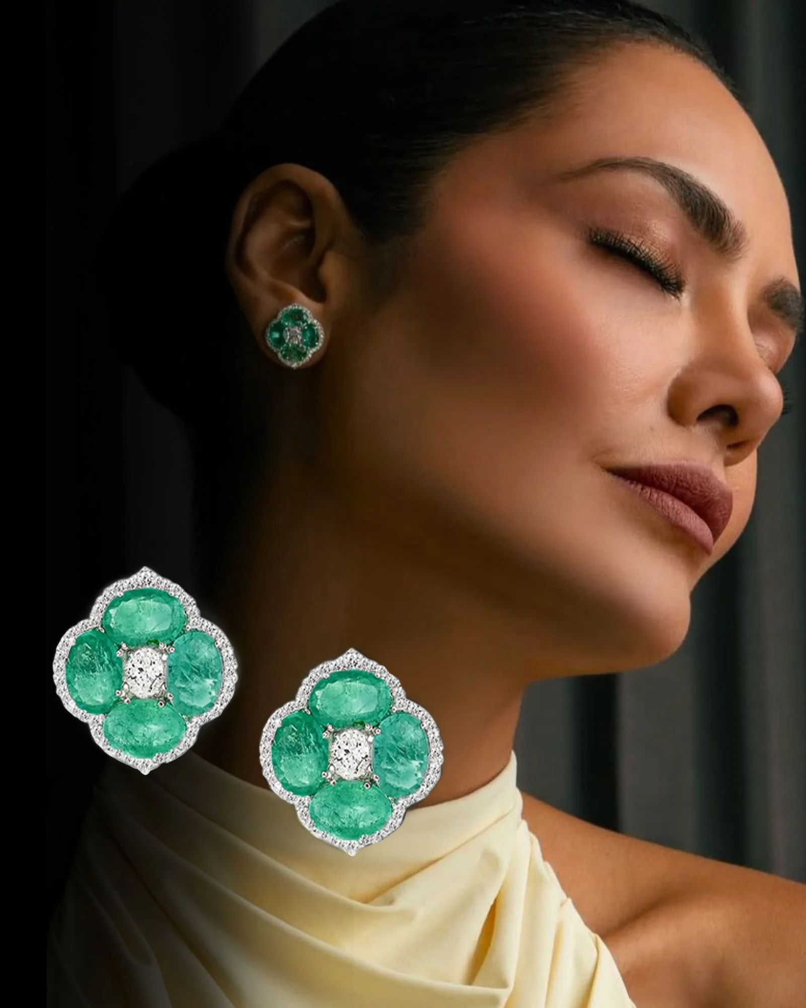 Calliope Mini Emerald Studs