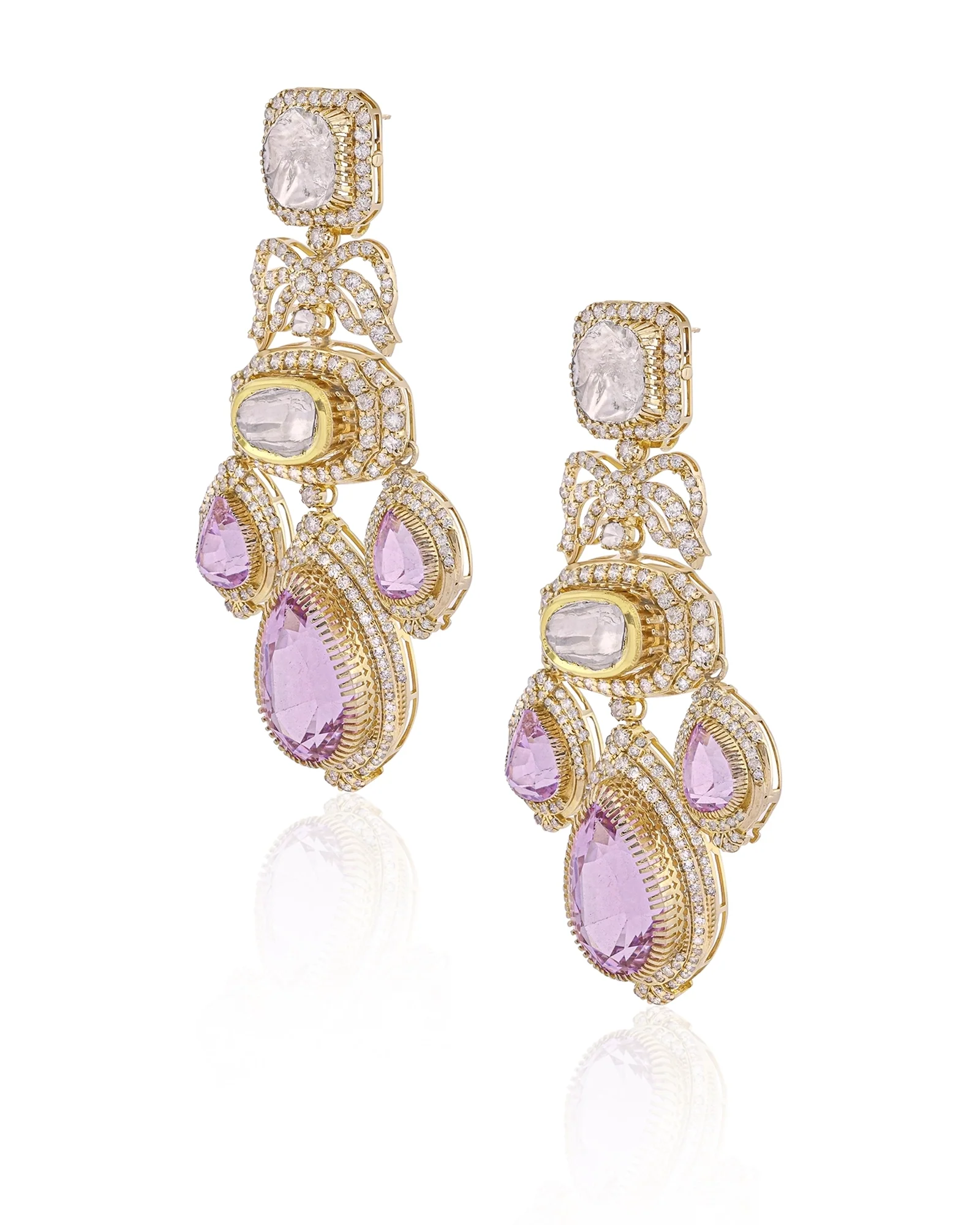 Crown Cascade Earrings - Image 2