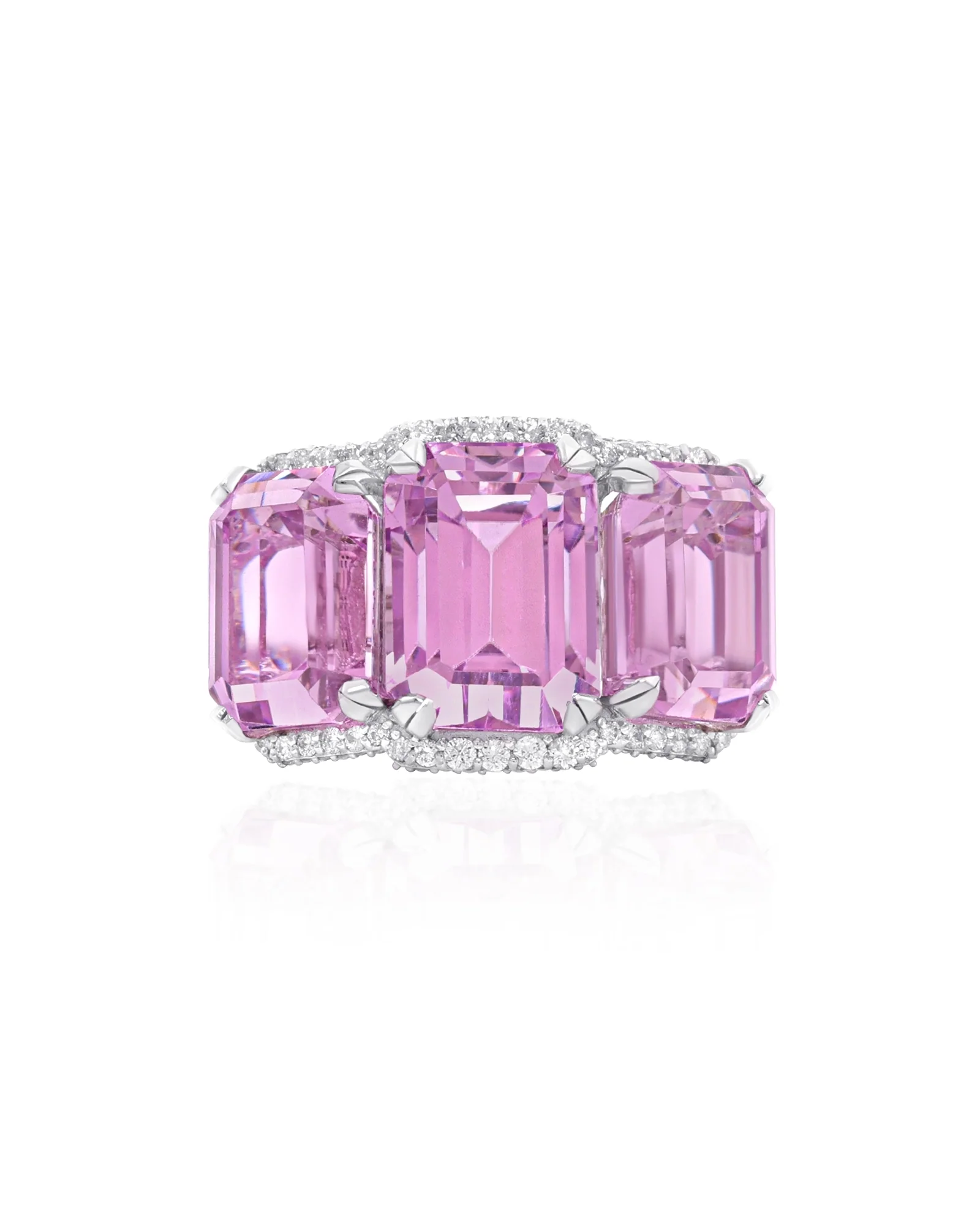Crown Kunzite Ring