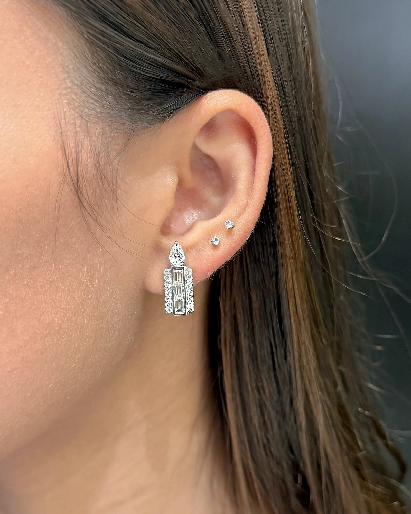Diamond Dial Earrings - Image 4