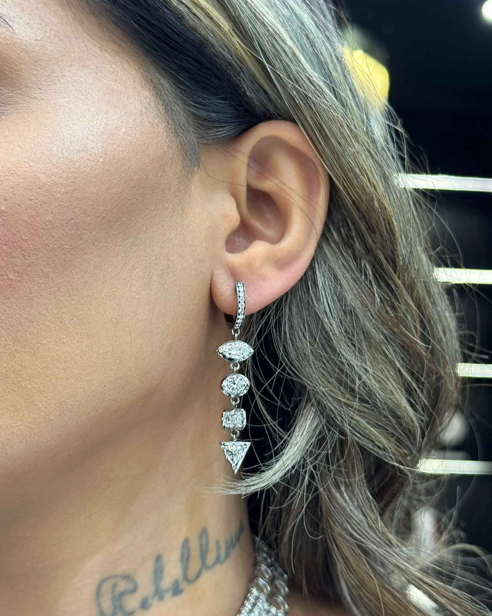 Diamond Dripout Earrings - Image 4