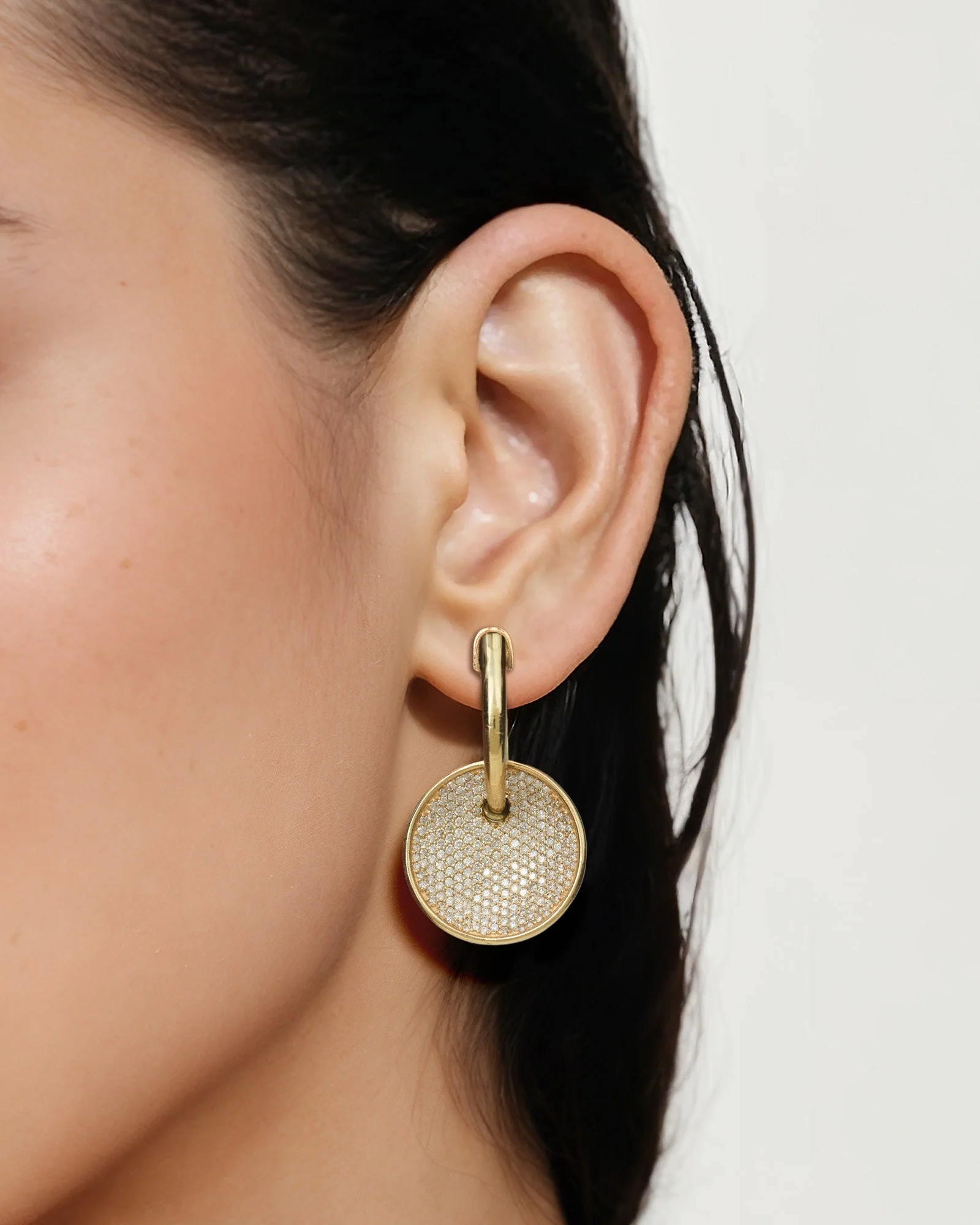 Drop Disc Earrings - Image 2