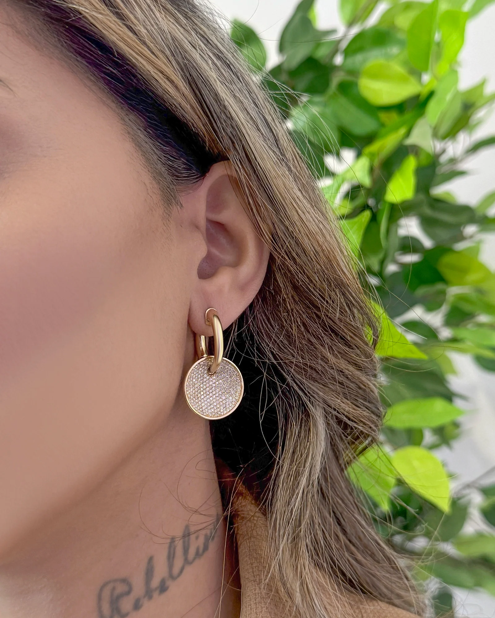 Drop Disc Earrings - Image 5