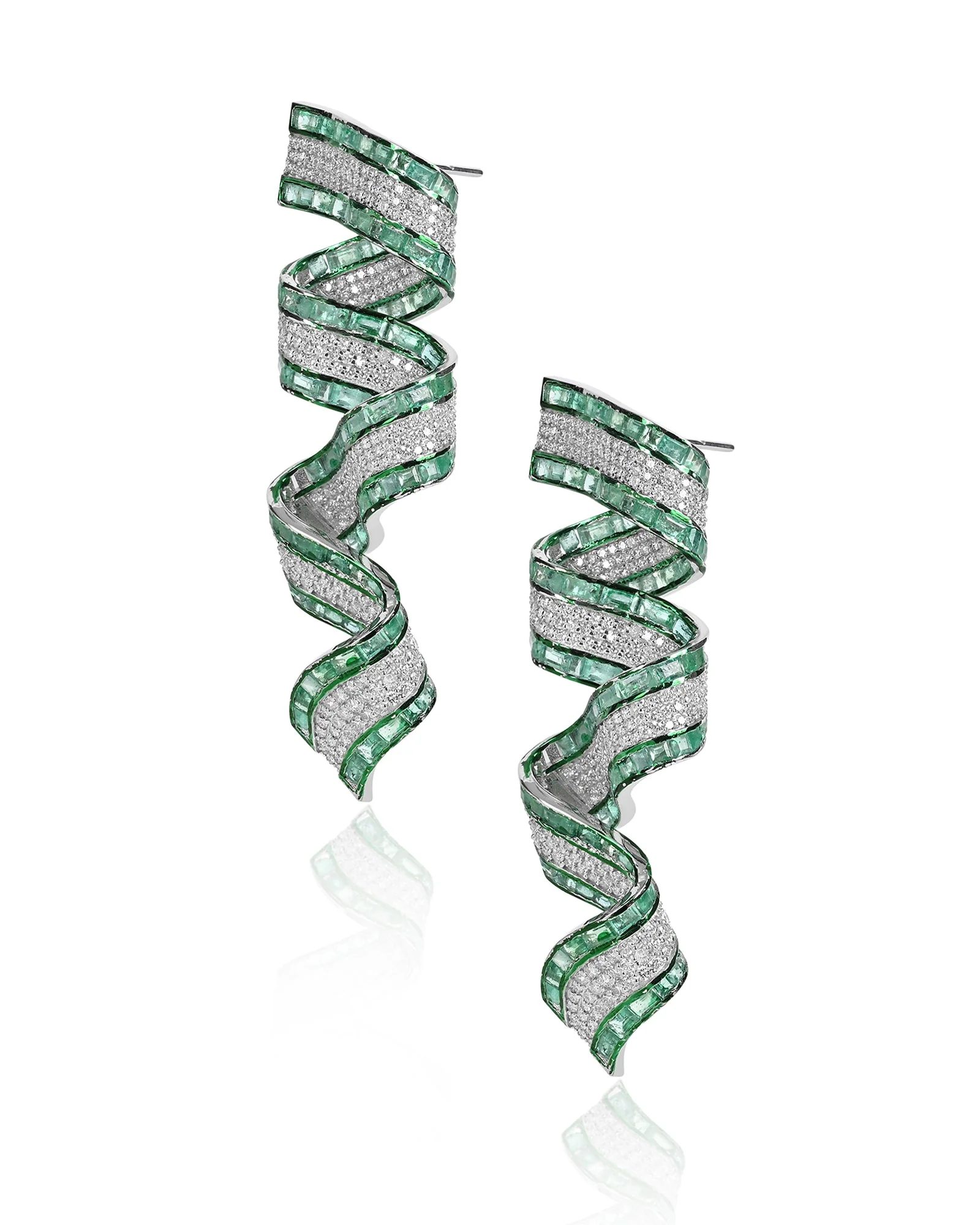 Emerald Confetti earrings - Image 3