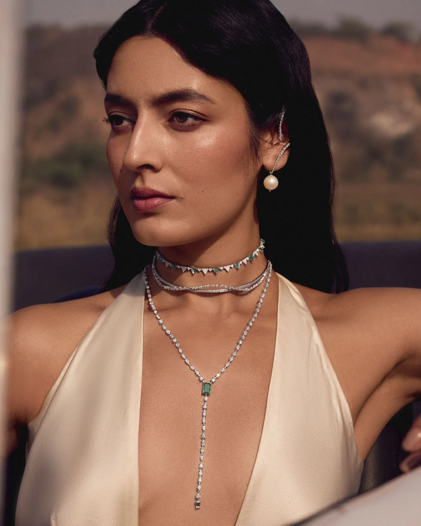 Emerald Core Lariat Necklace - Image 3