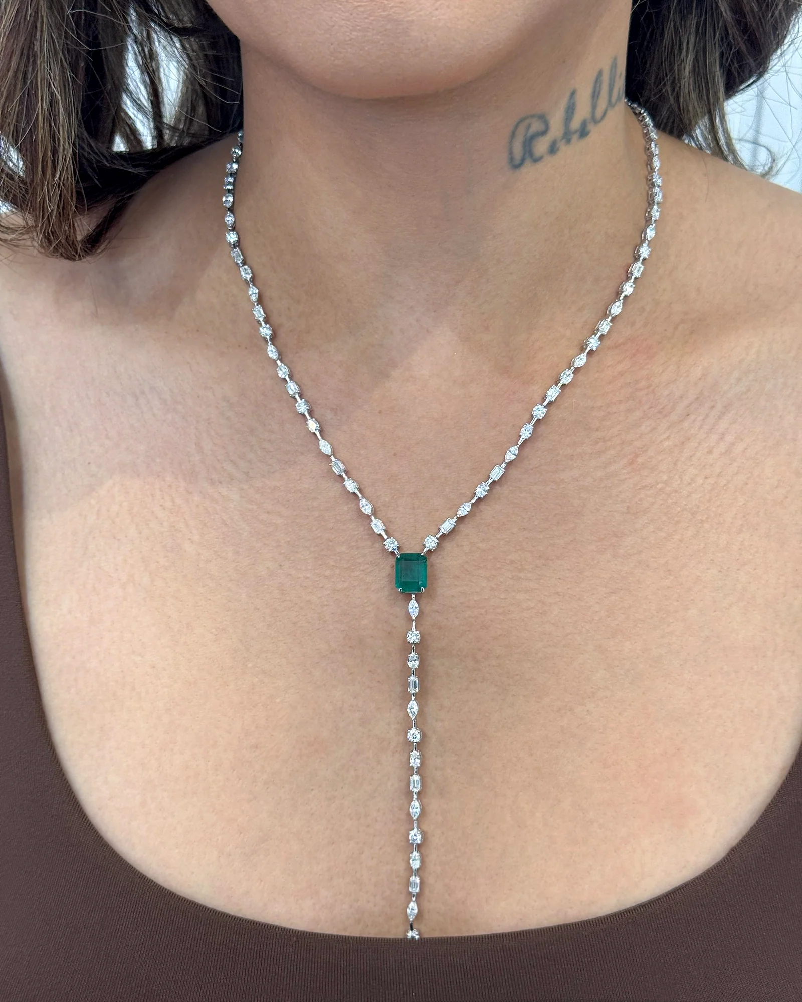 Emerald Core Lariat Necklace - Image 5