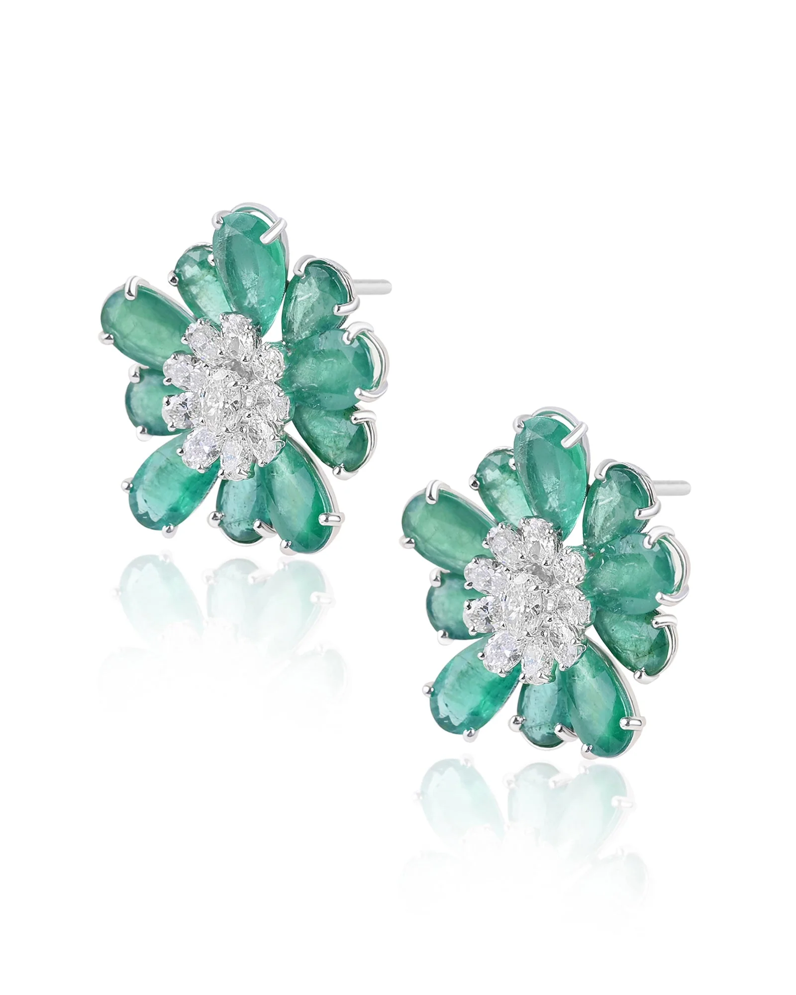 Emerald Daisy Earrings - Image 4