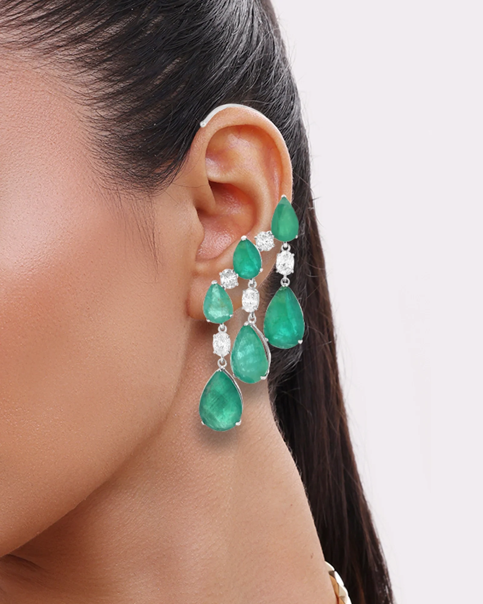 Emerald Drip Earrings