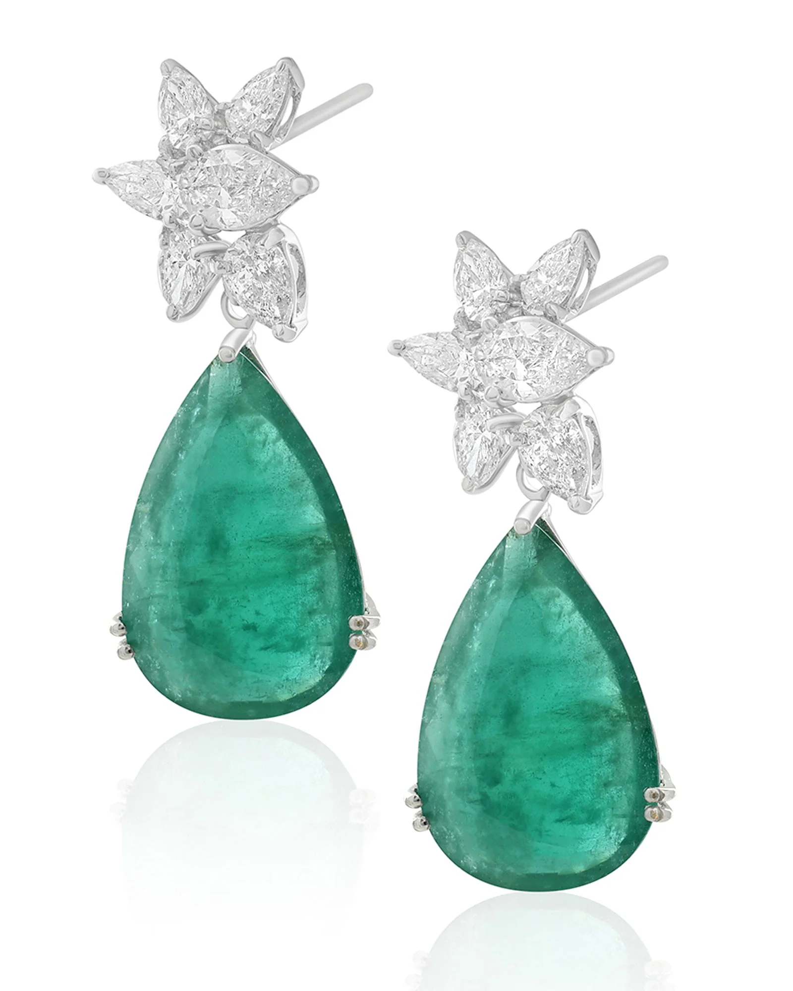 Emerald Drop Earrings - Image 2