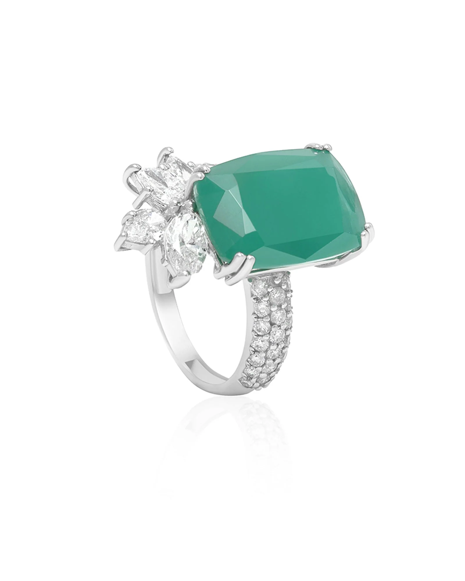 Emerald High Rise Ring - Image 2