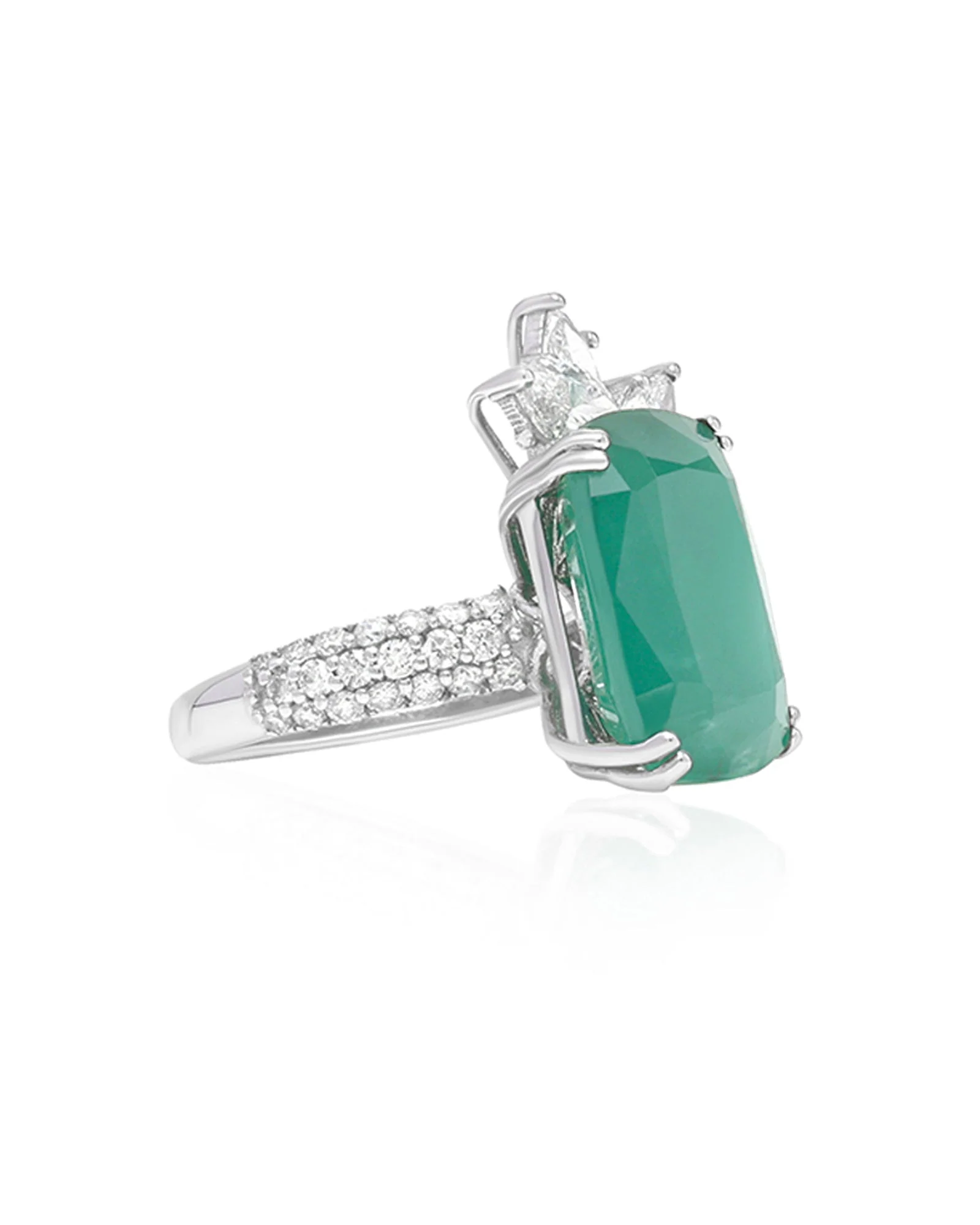 Emerald High Rise Ring - Image 3