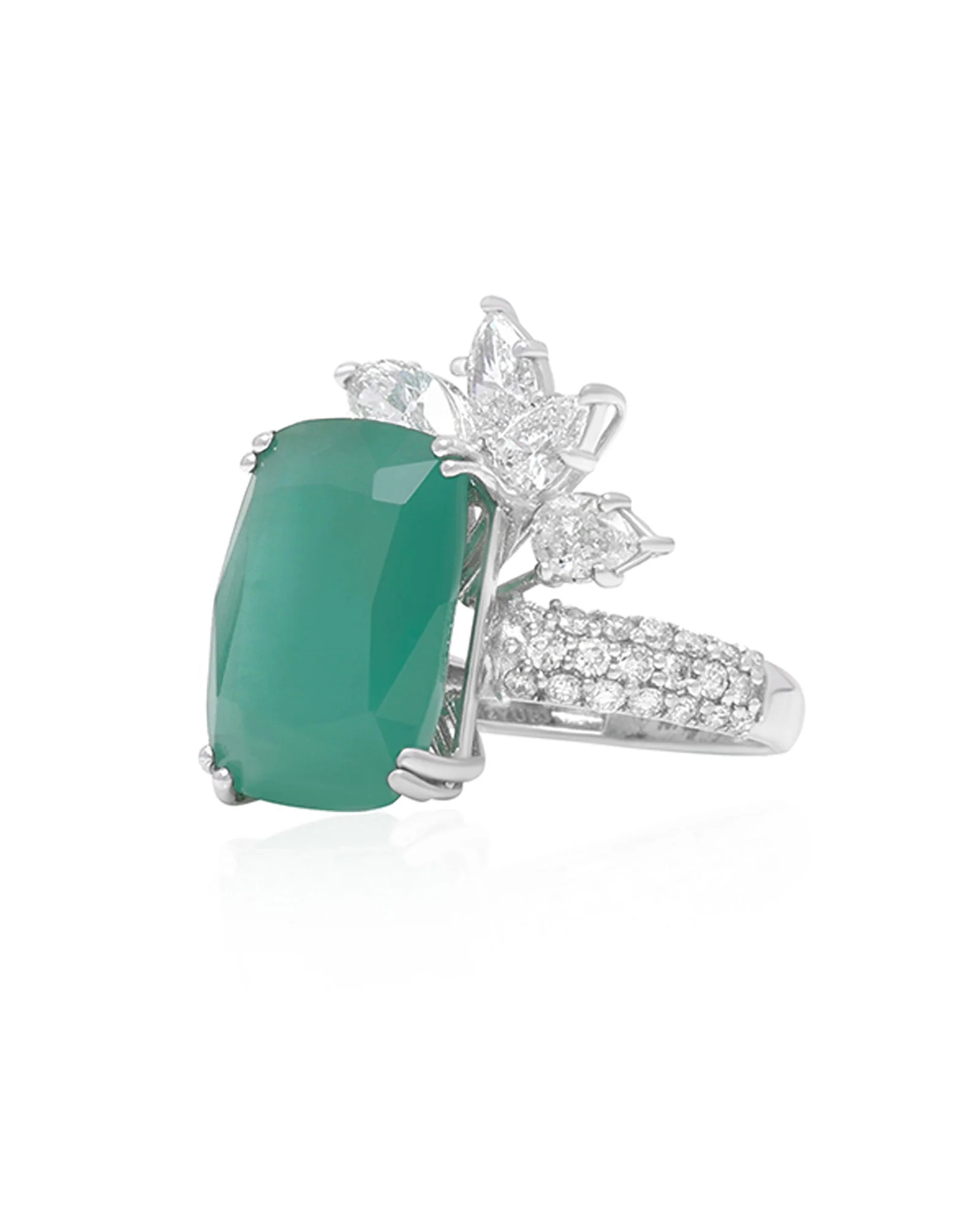 Emerald High Rise Ring - Image 4