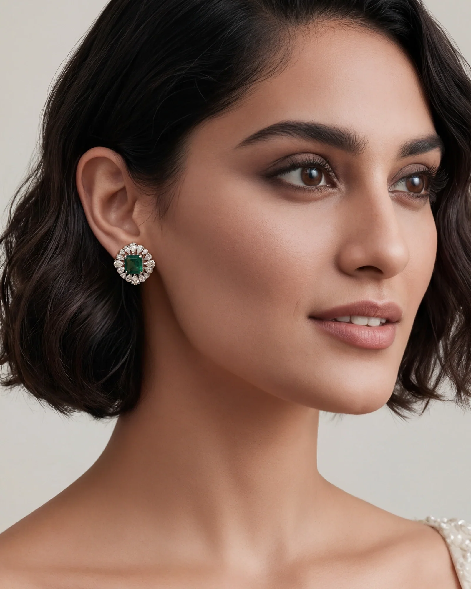 Emerald Orbit Earrings - Image 2