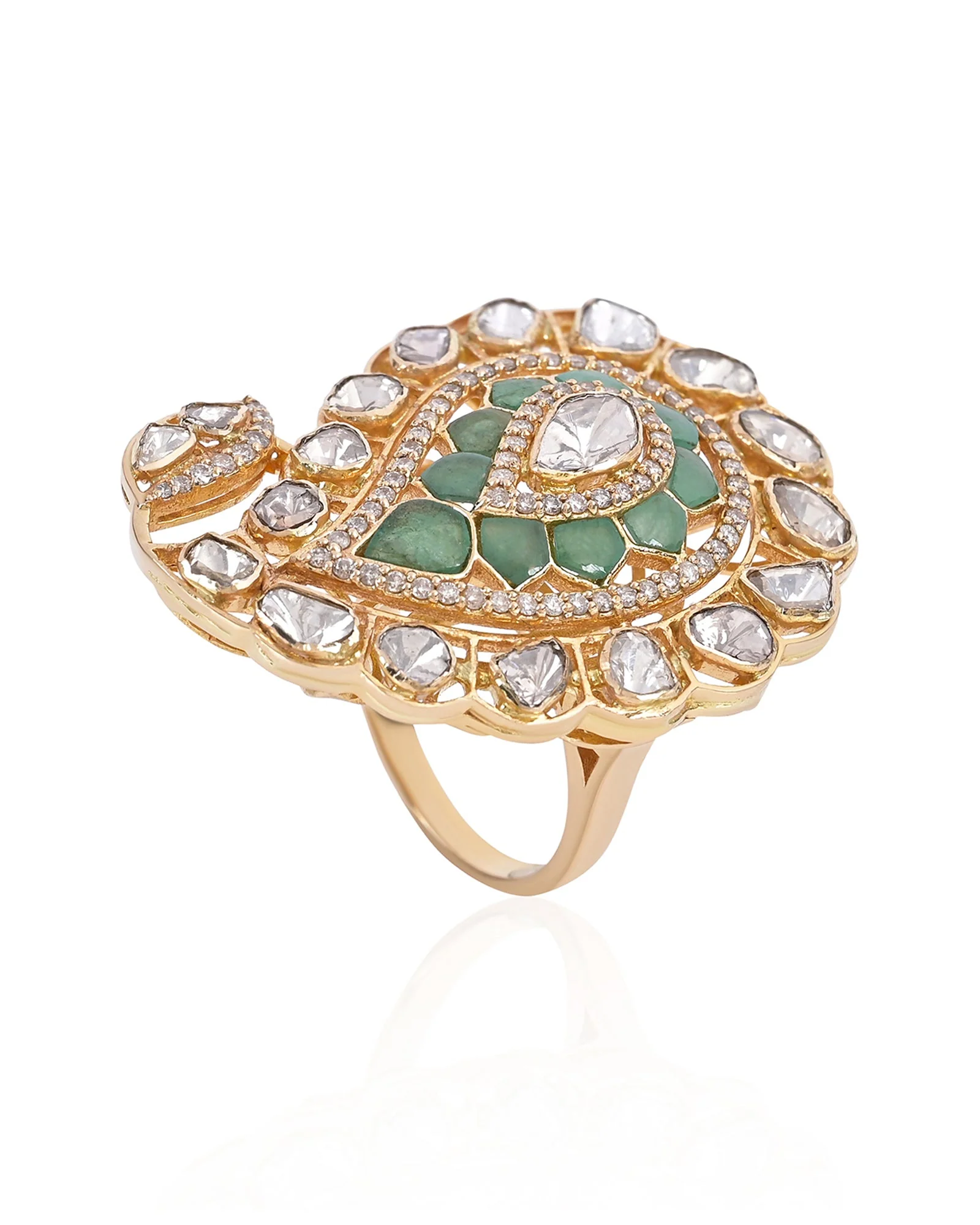 Emerald Paisley Ring - Image 4