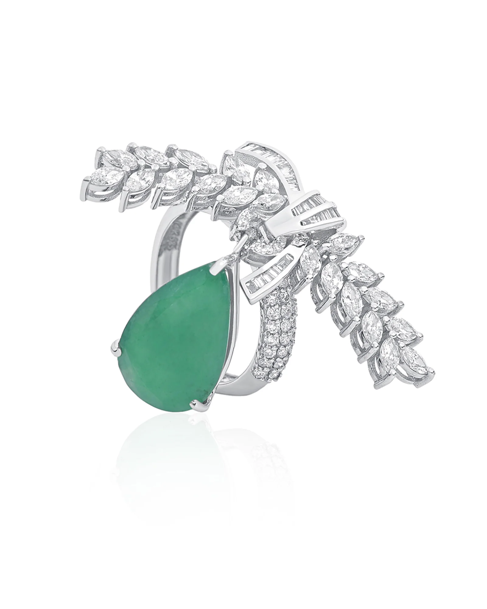 Emerald Plume Emerald Ring - Image 2