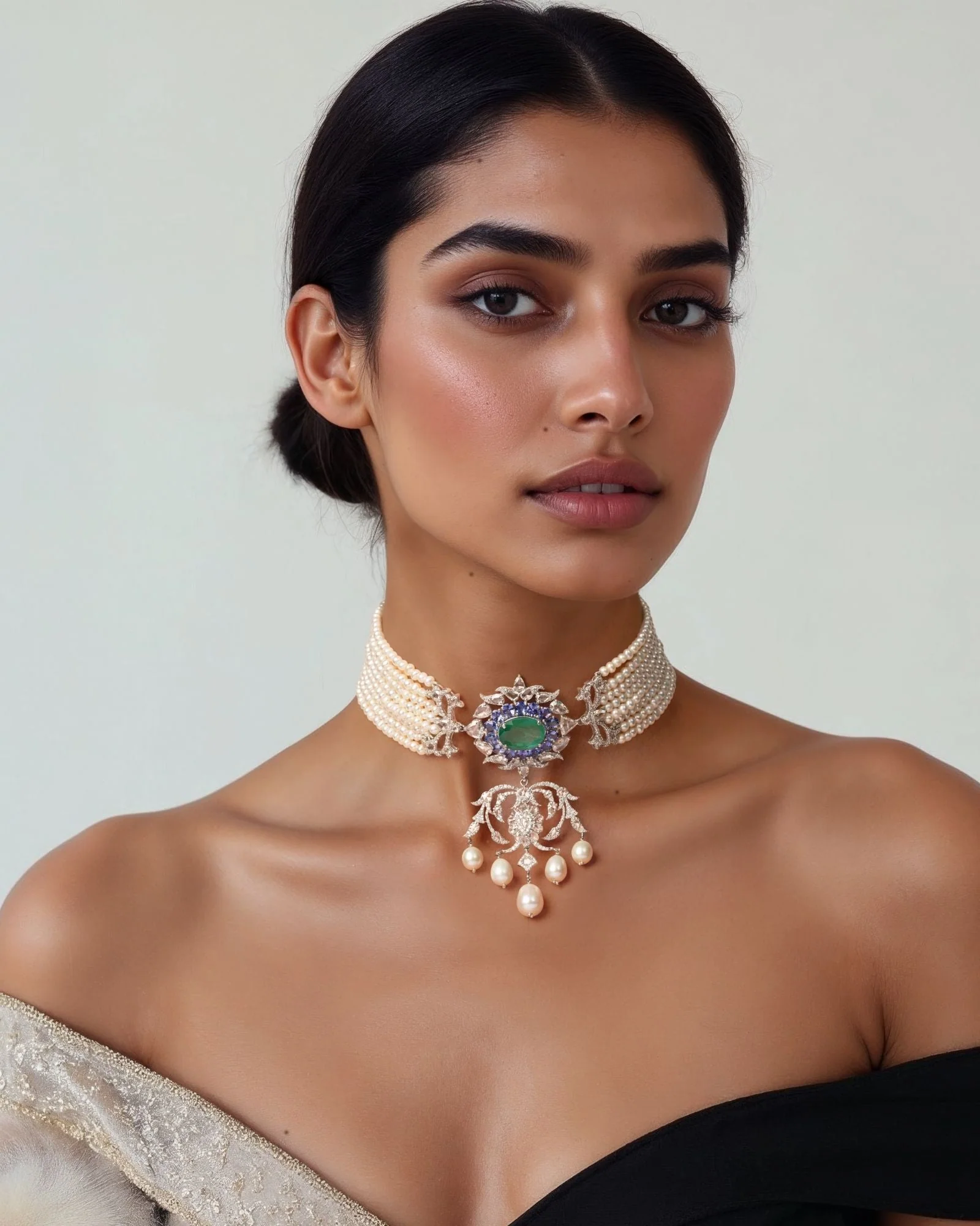 Flower Garden Pearl Choker - Image 2
