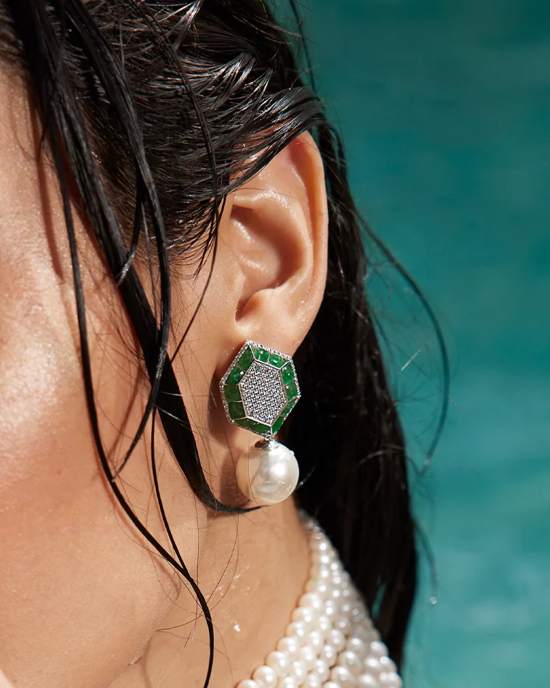 Hexa Drop Earrings - Image 2