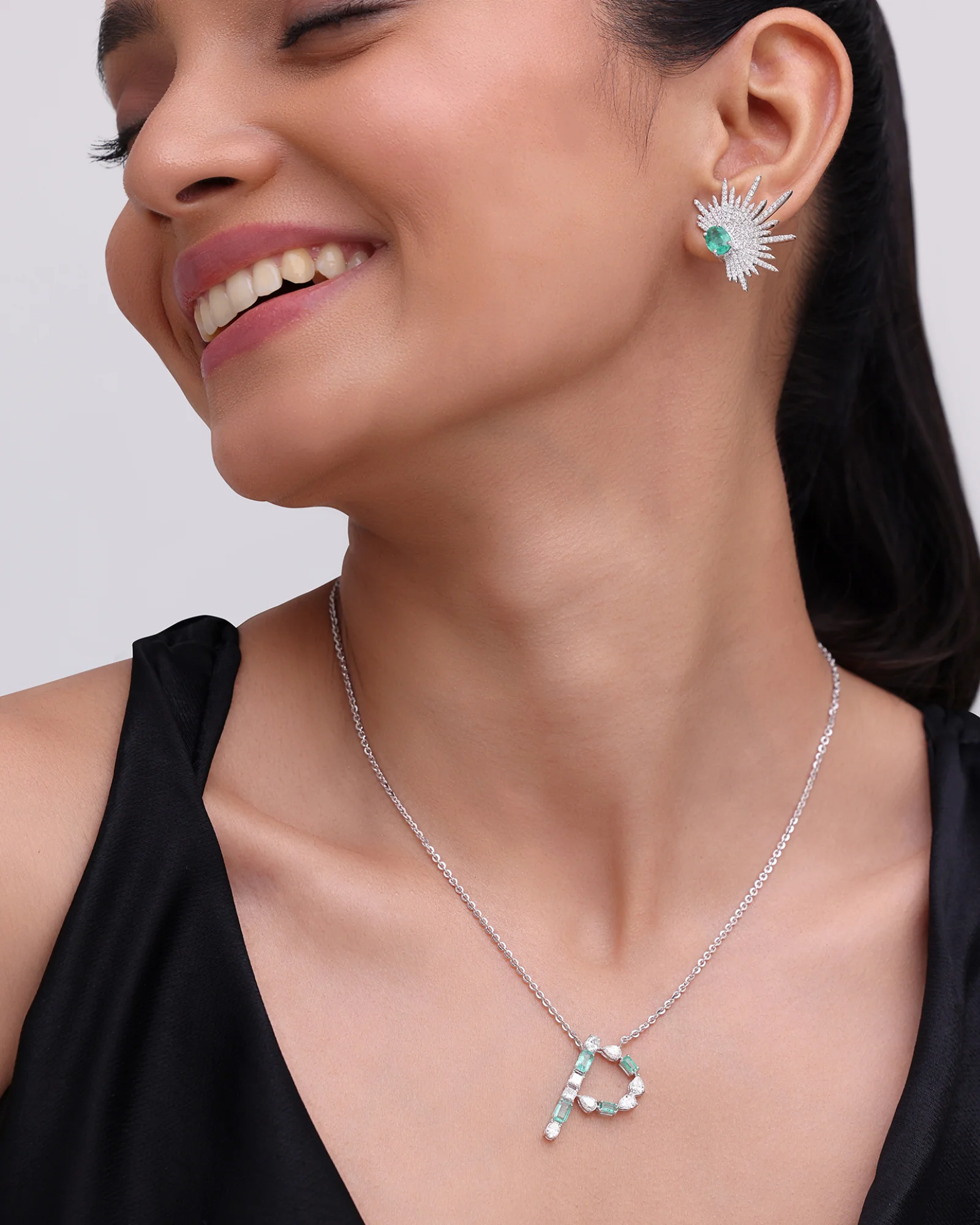Emerald Initial Pendant - Image 2