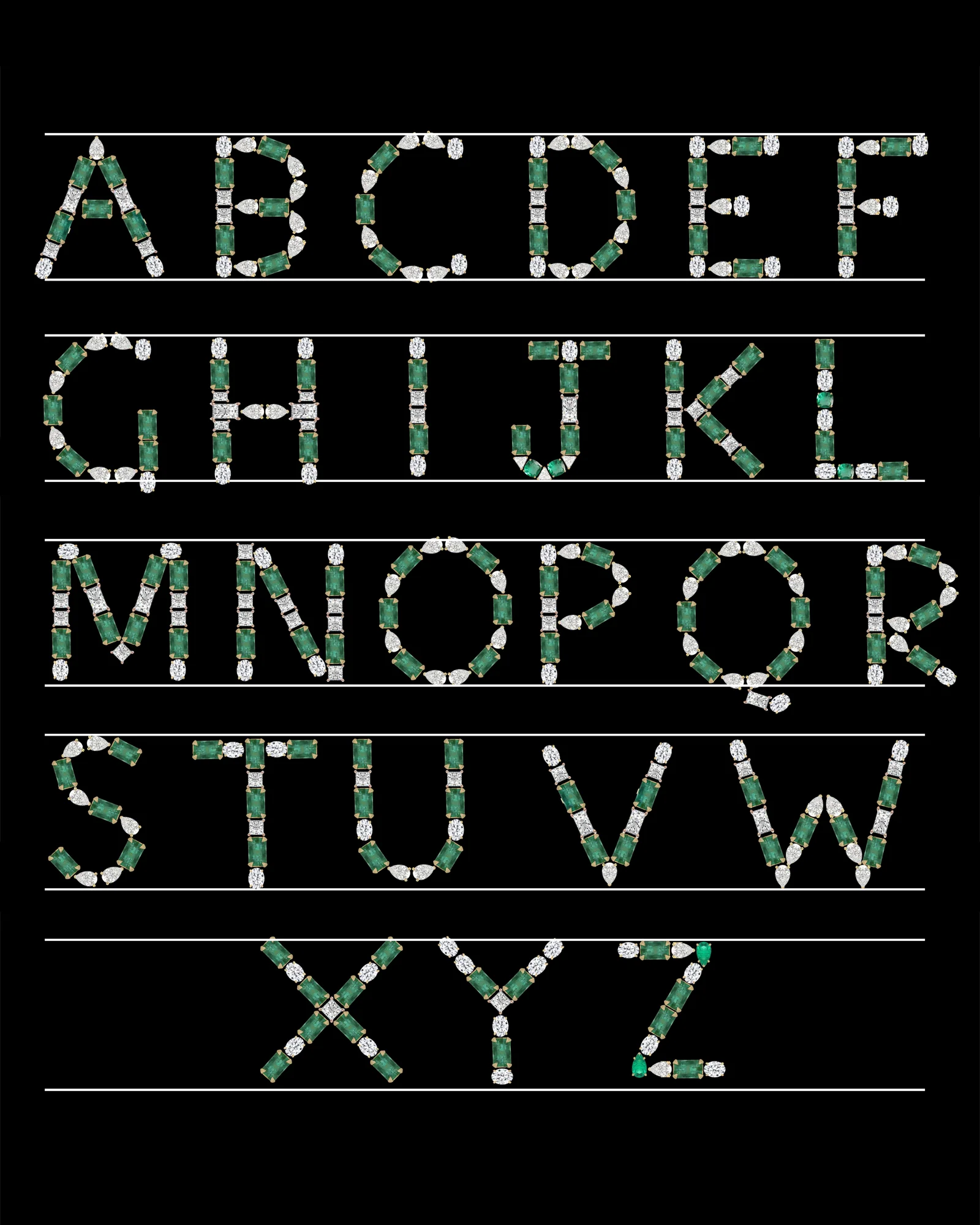 Emerald Initial Pendant - Image 4