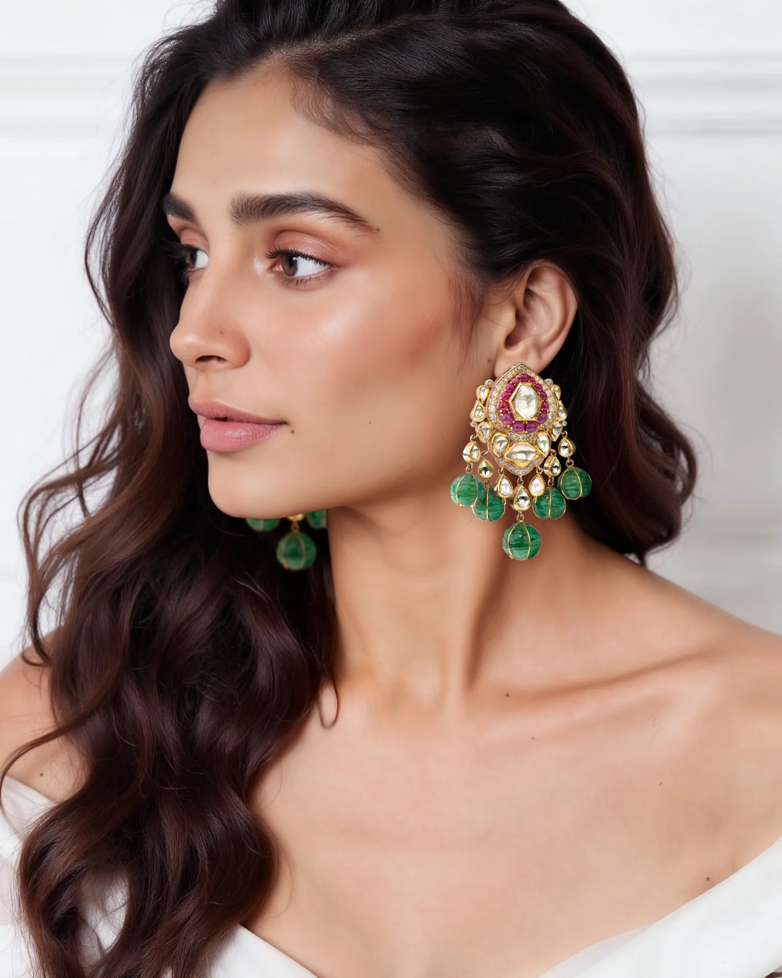 Jaisalmer Noor Polki Earrings - Image 5