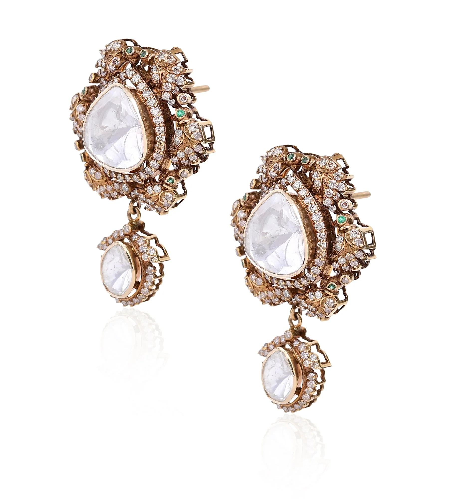 Kohinoor Lotus Earrings - Image 3