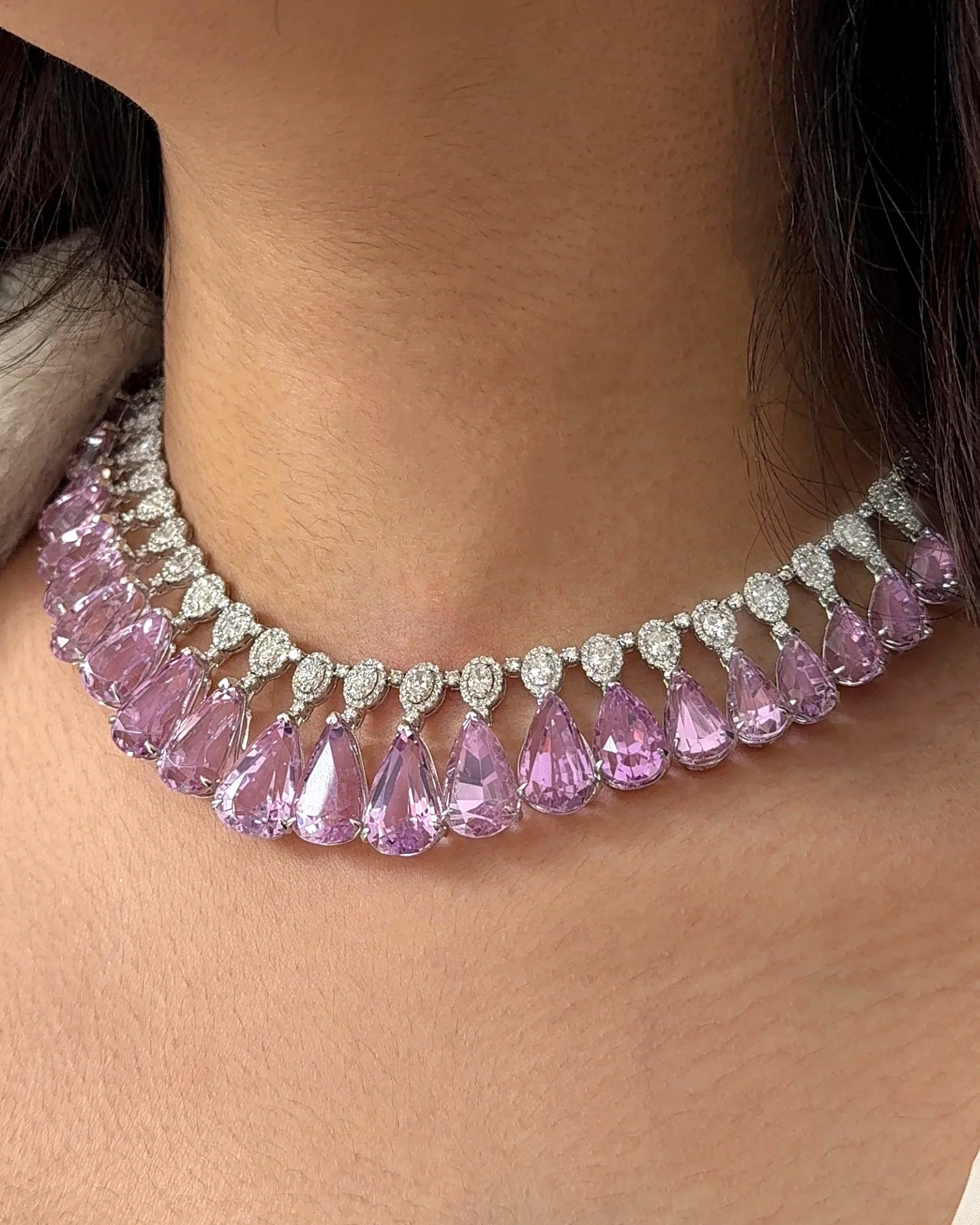 Kunzite Waterfall Necklace 2.0 - Image 2