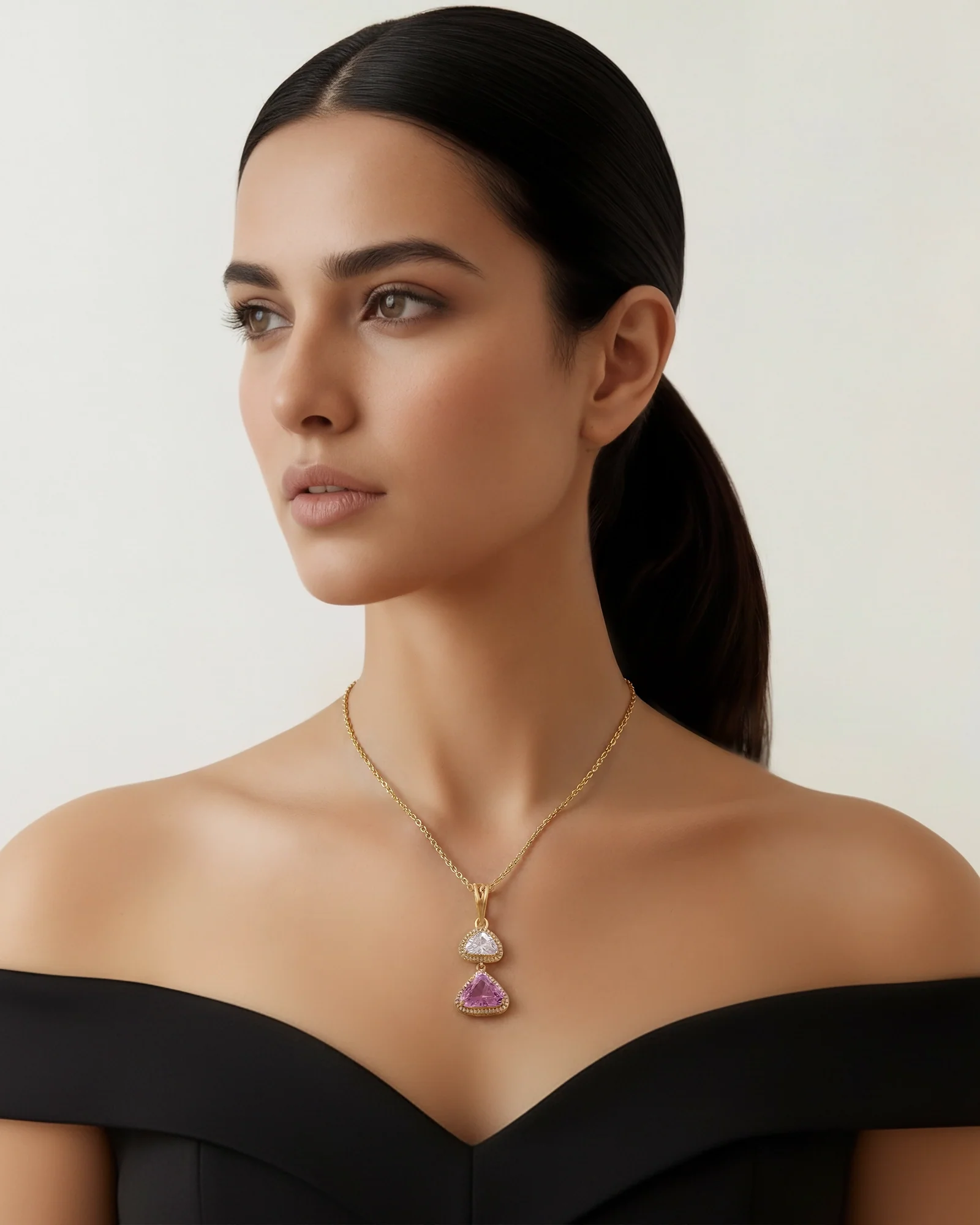 Lilac Duo Core Pendant - Image 2