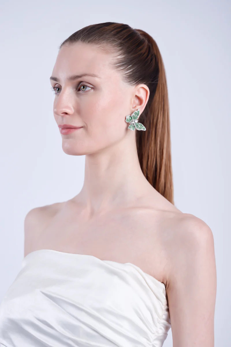 Meant To Fly Emerald Earrings - Image 4