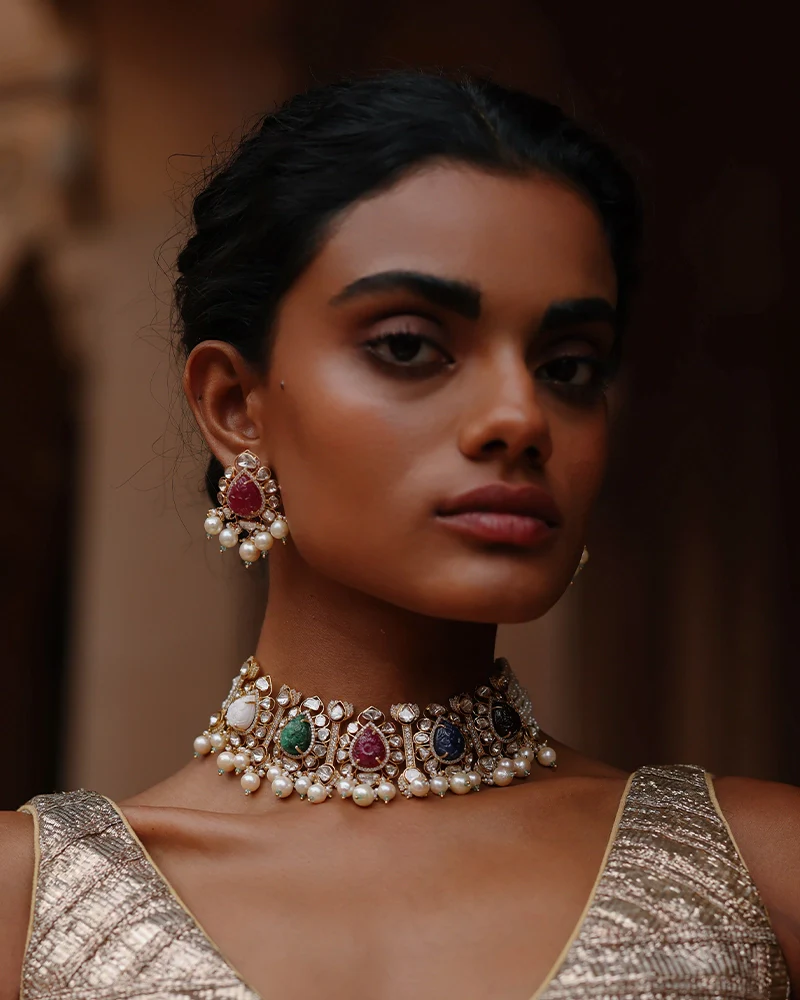 Navrattan Nouveau Choker - Image 2