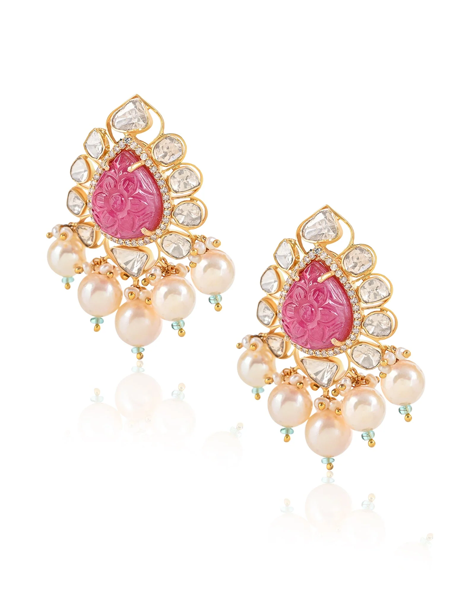 Navrattan Nouveau Earrings - Image 3