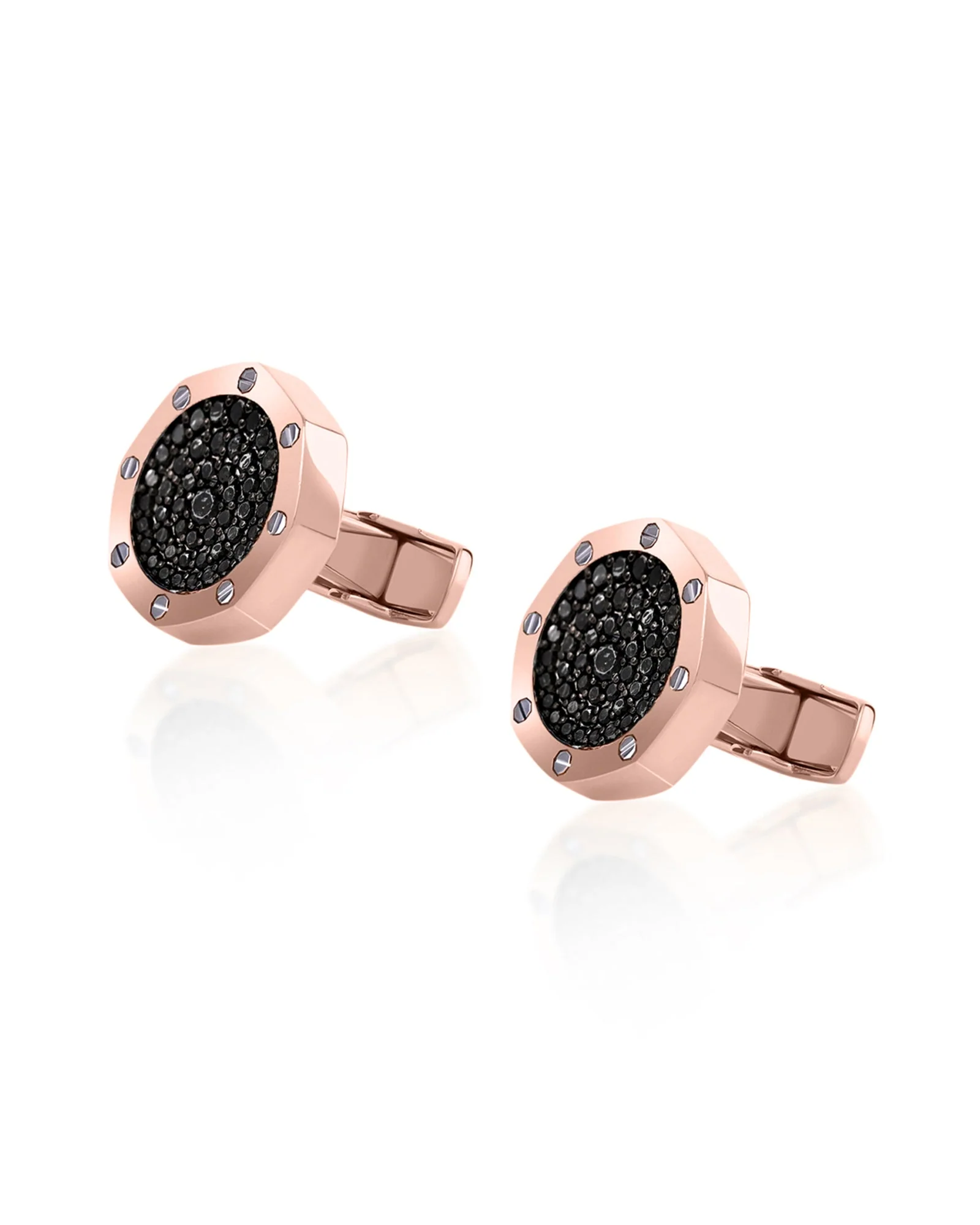 New Moon cufflinks- Rose Gold - Image 2