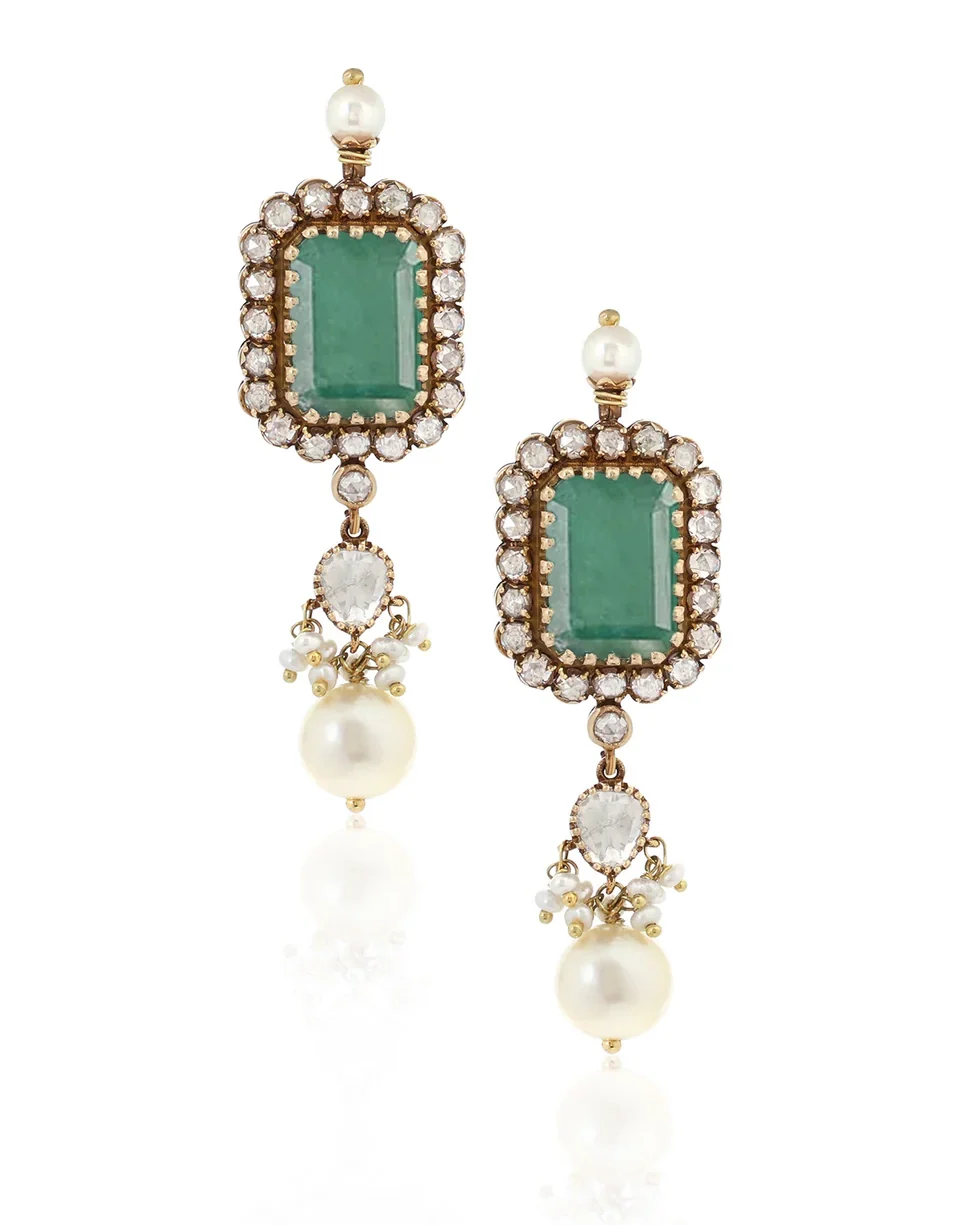 Noor Jahan Emerald Earrings
