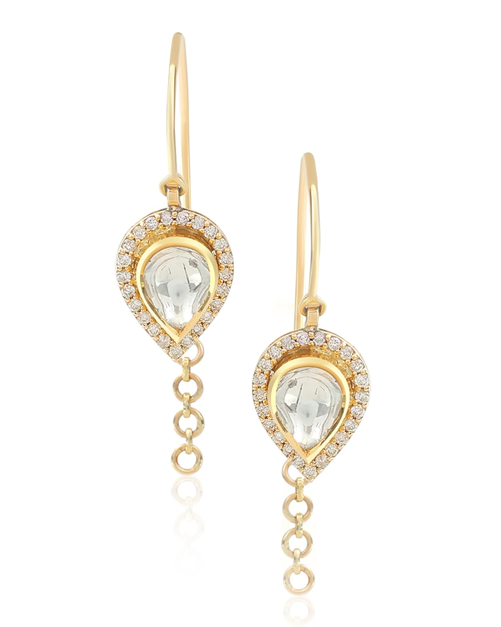 Polki Connecter Earrings - Image 2