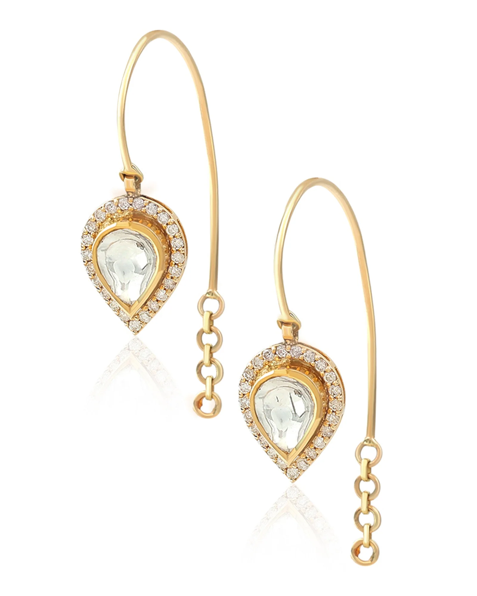 Polki Connecter Earrings - Image 3