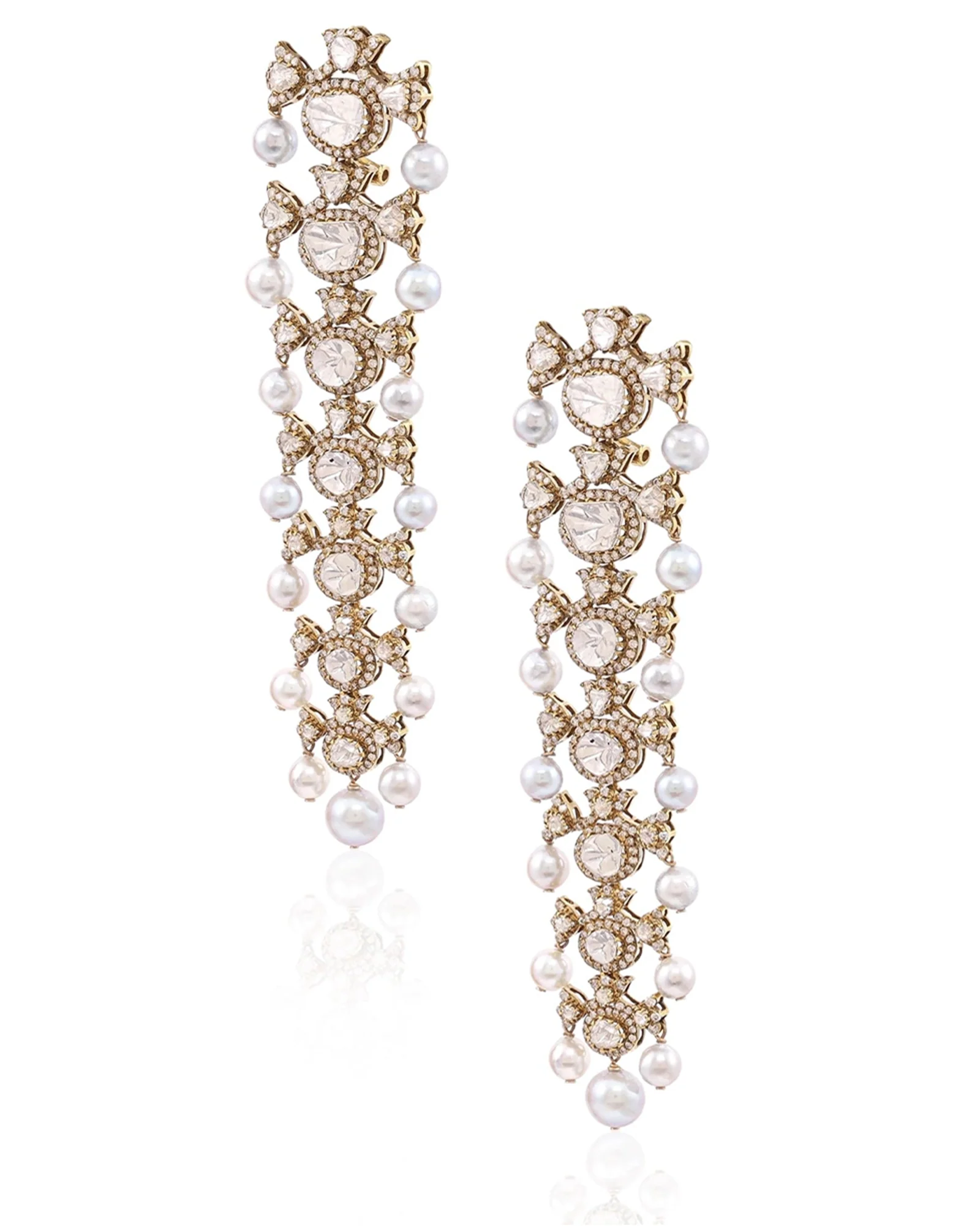 Raat Rani Polki Earrings - Image 2