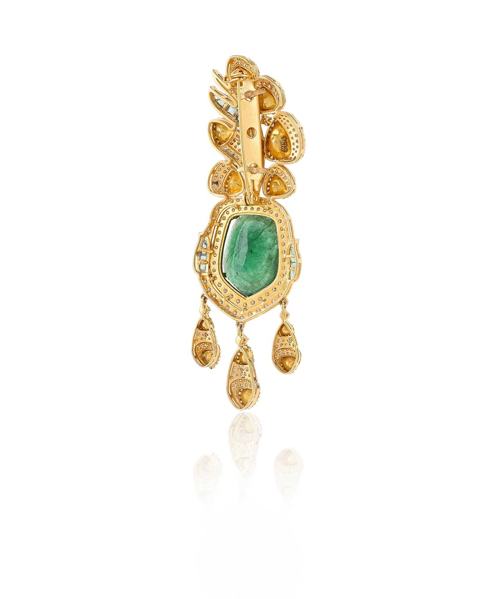 Rajputana Emerald Brooch - Image 3