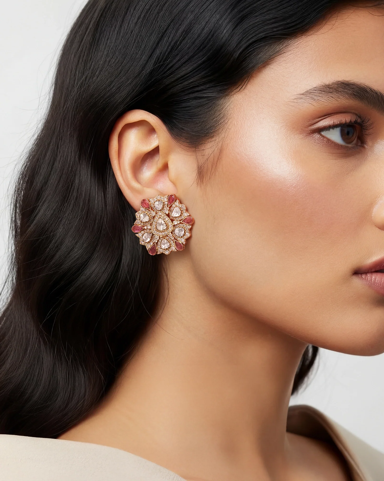 Ruby Fleur Earrings - Image 2