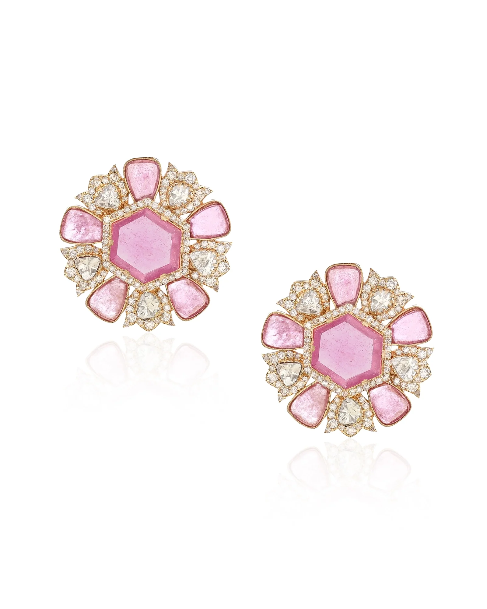 Ruby Flora Earrings