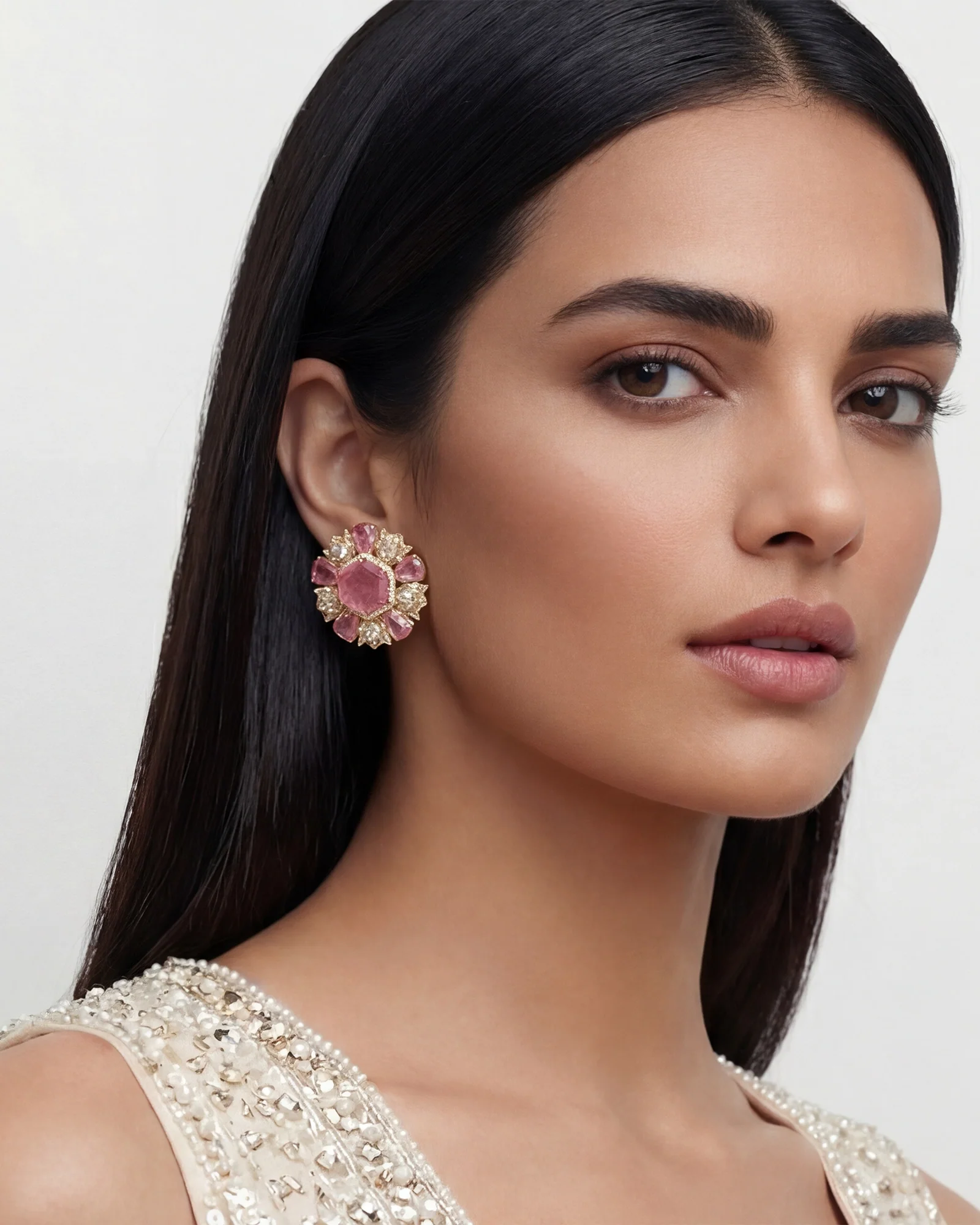 Ruby Flora Earrings - Image 2