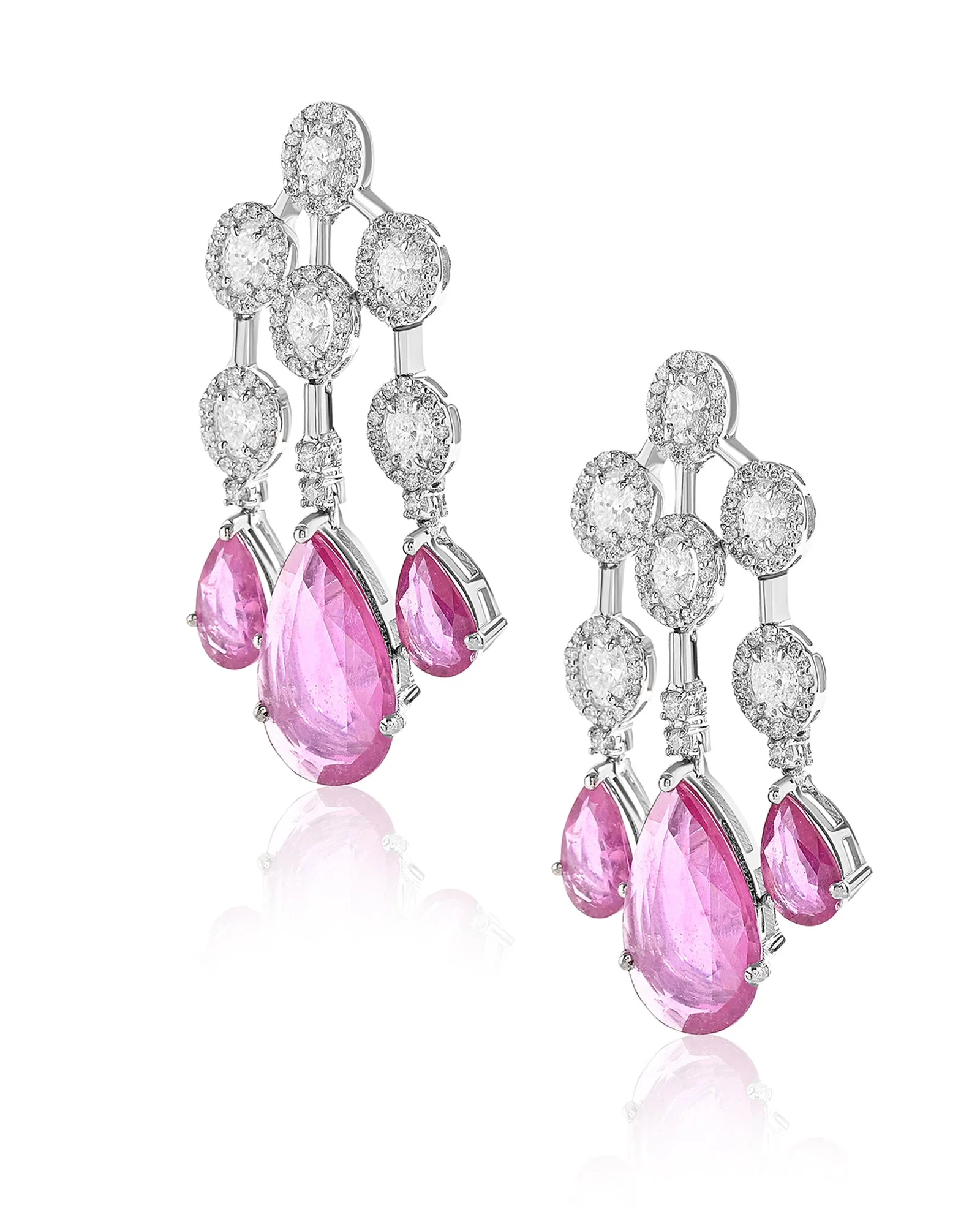 Ruby Waterfall Earrings - Image 3