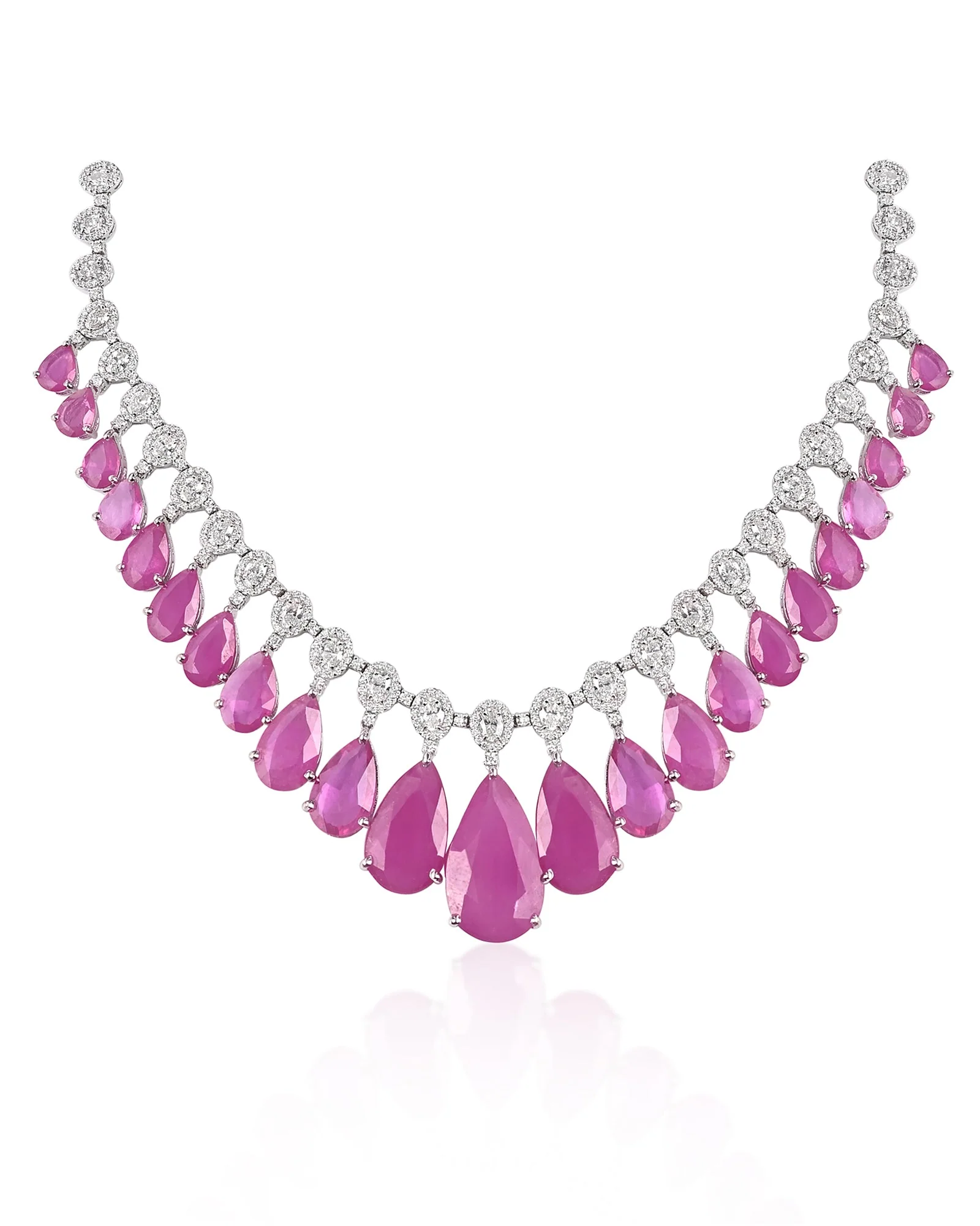 Ruby Waterfall Necklace - Image 2