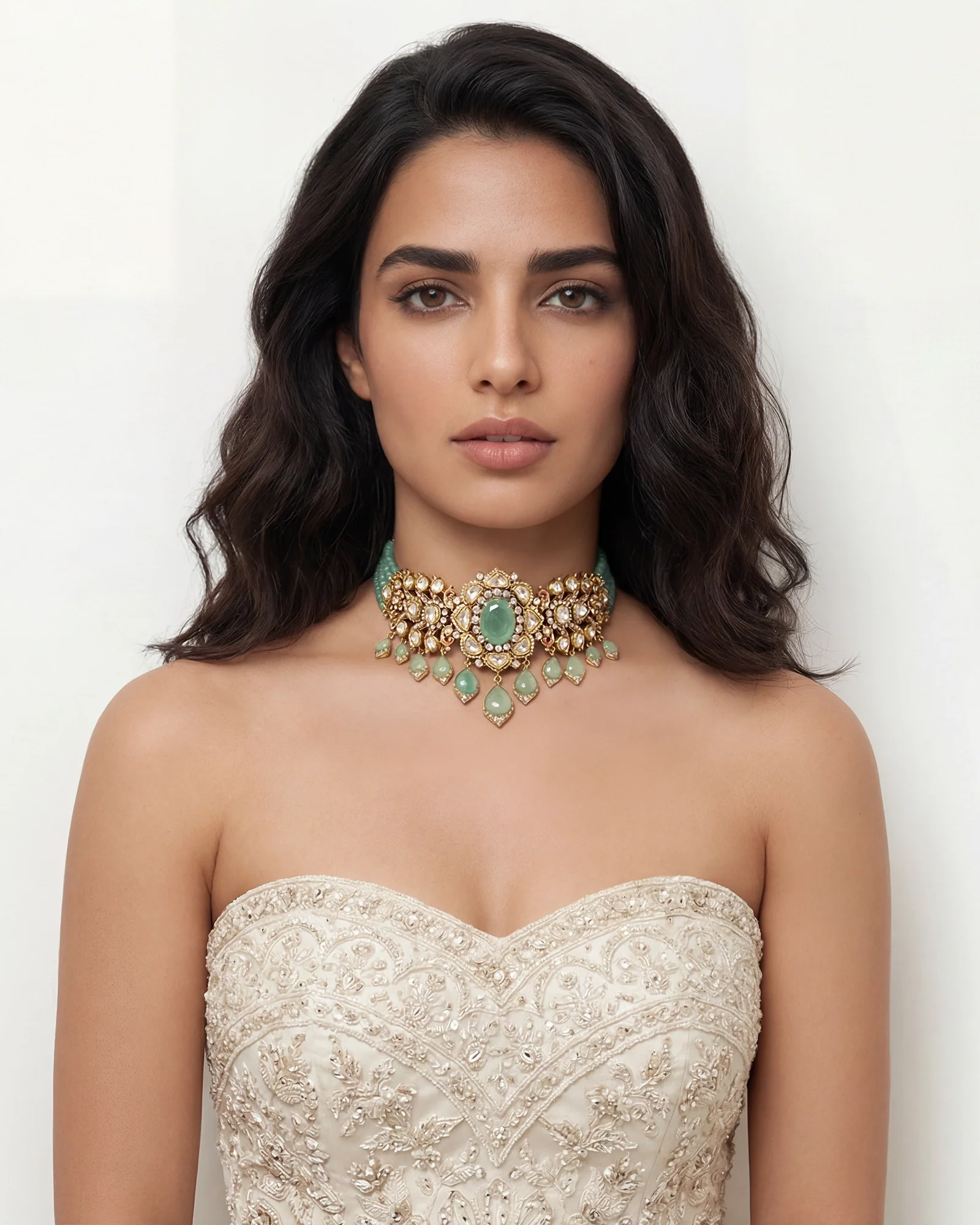 Ruhaani Emerald Choker - Image 2