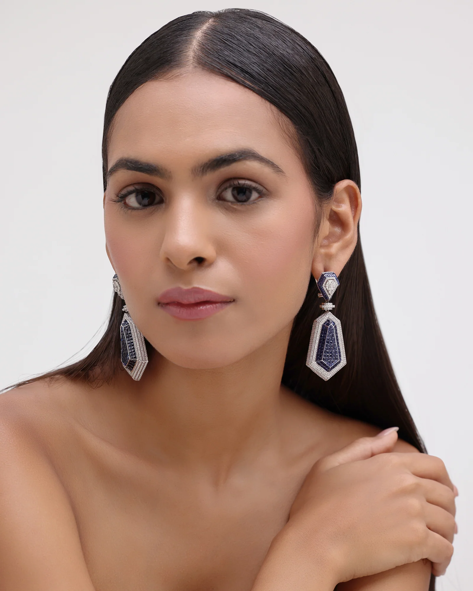 Shield - It Earrings ( Blue ) - Image 5