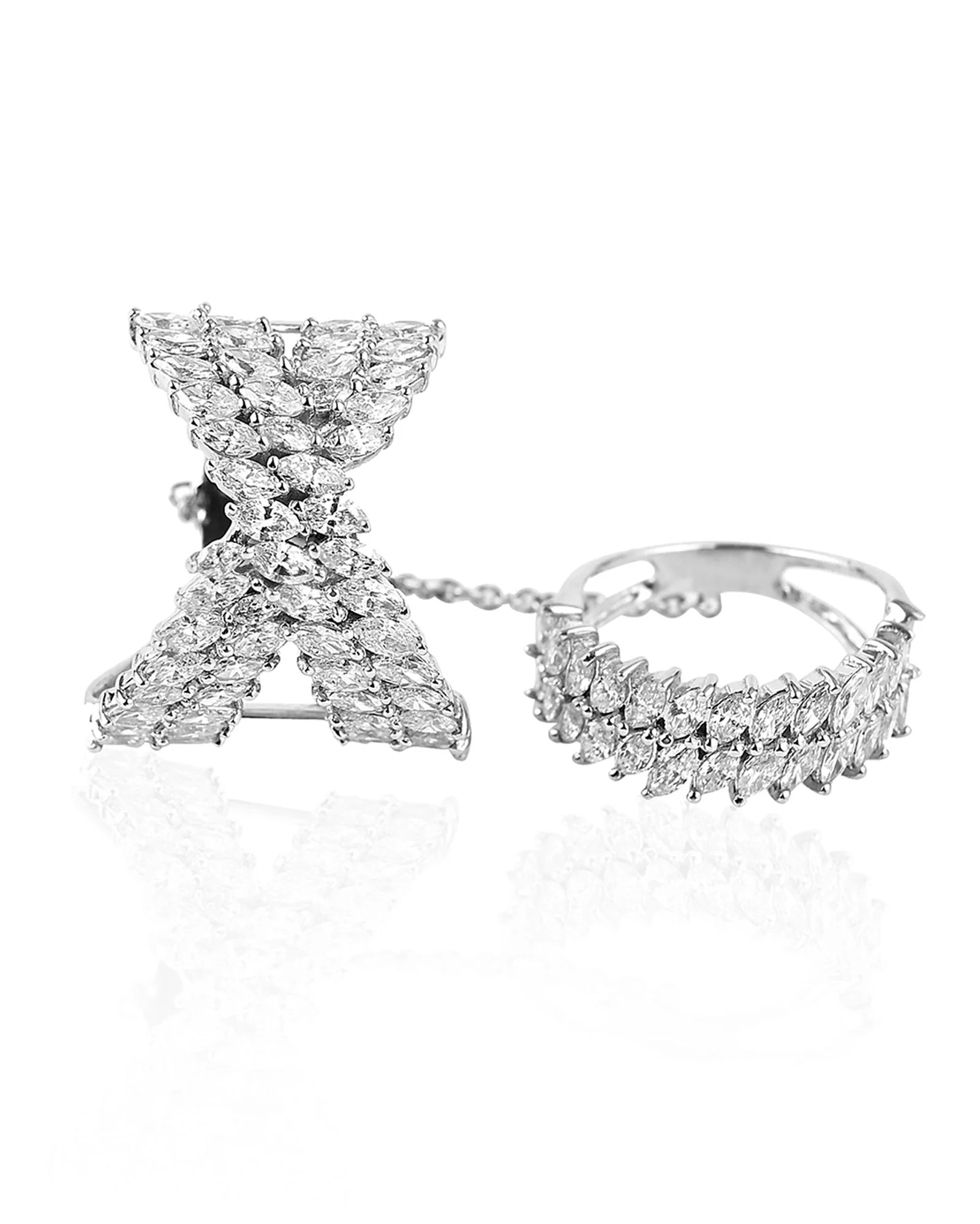Swish Cross Diamond Ring - Image 2