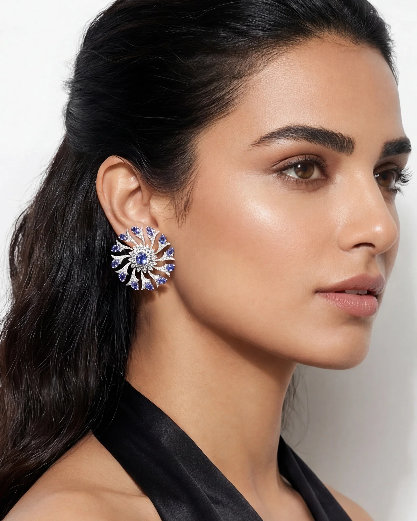 Tanzanite Bloom Earrings - Image 2