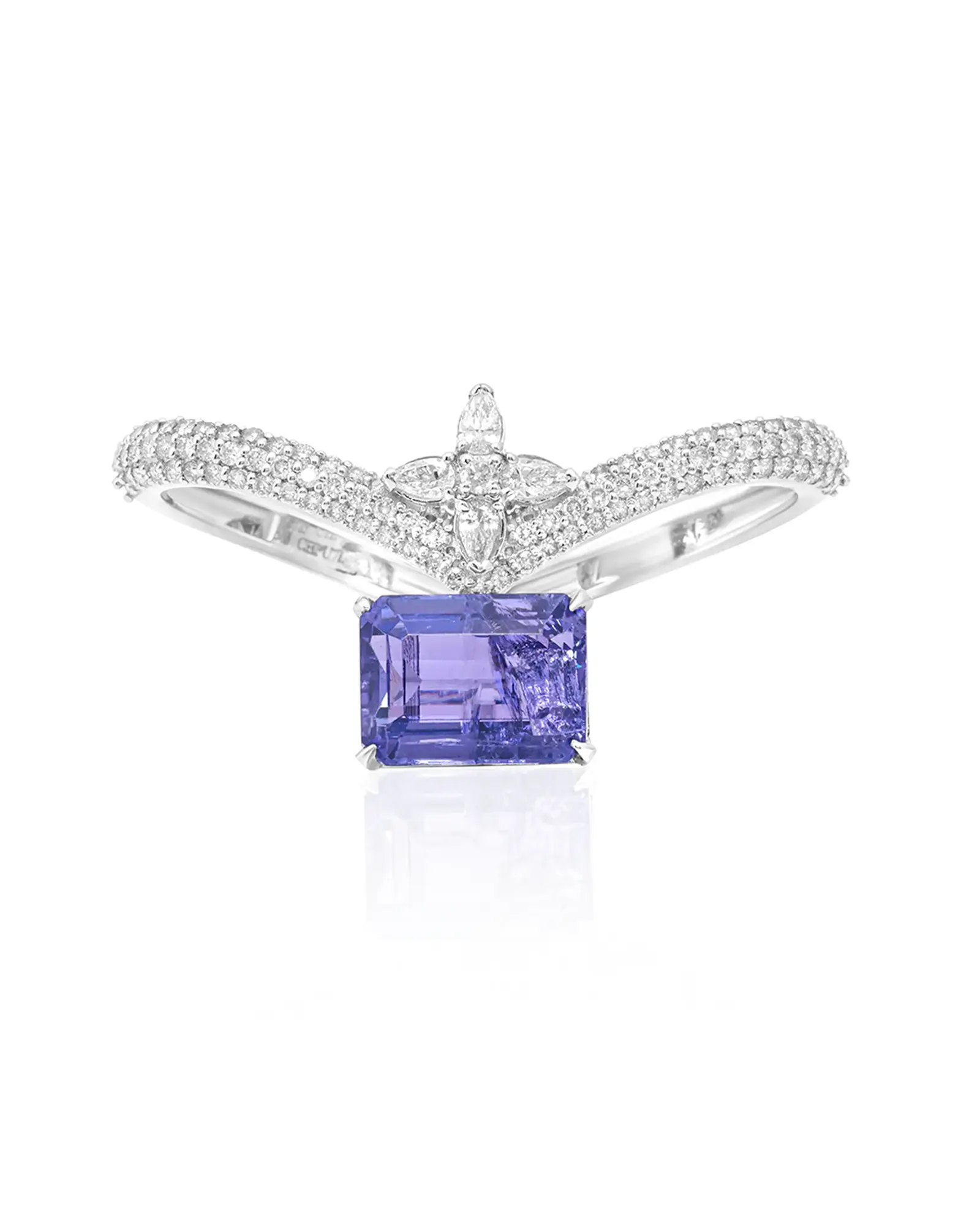 Tanzanite Drop Ring